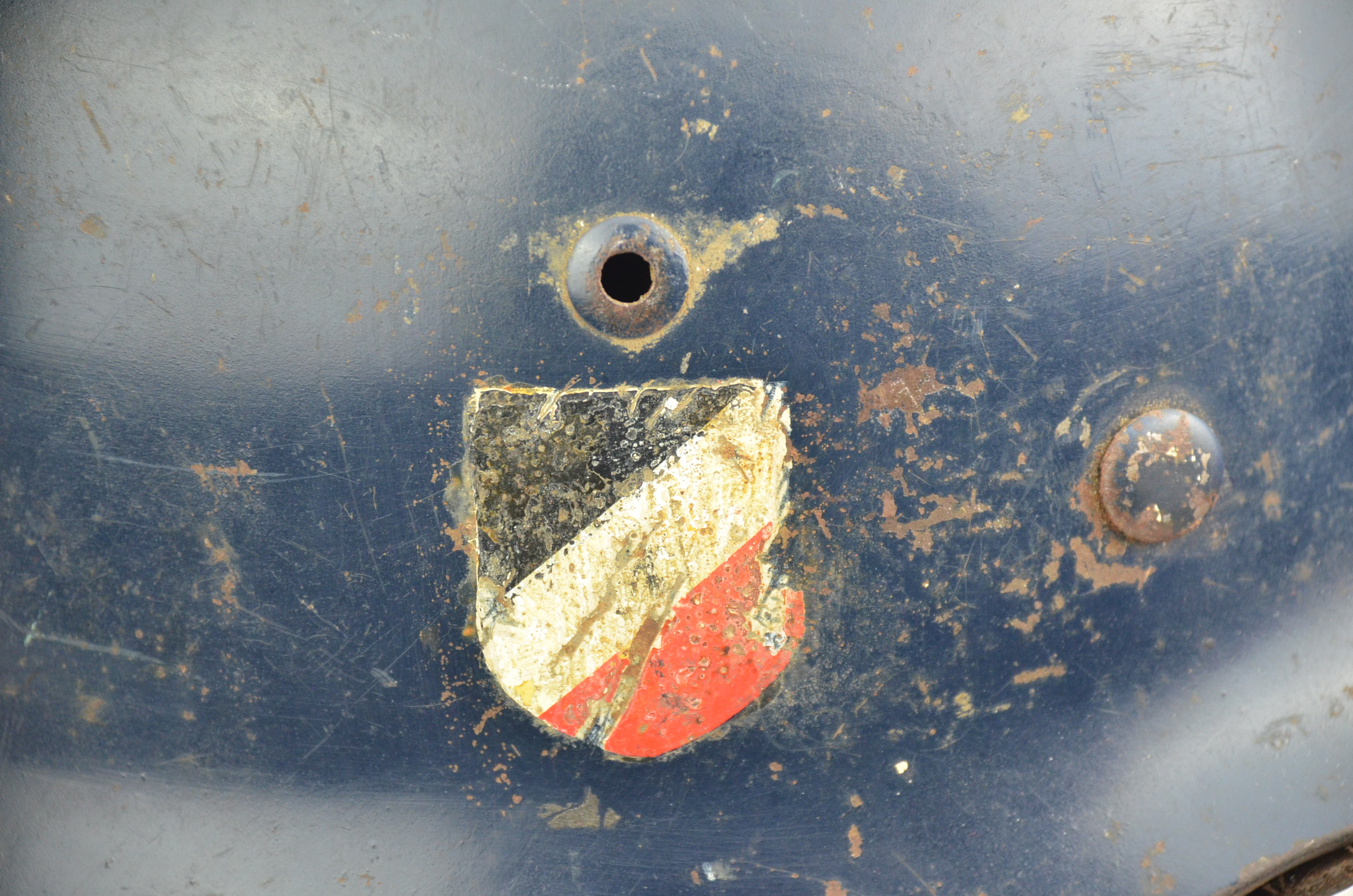 Original WW2 Double Decal German M35 Helmet - Image 5
