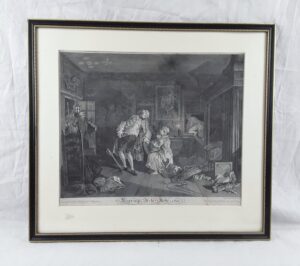 R.F. Ravenet Engraving ‘Marriage A-la-Mode’ Plate V After William Hogarth c1745