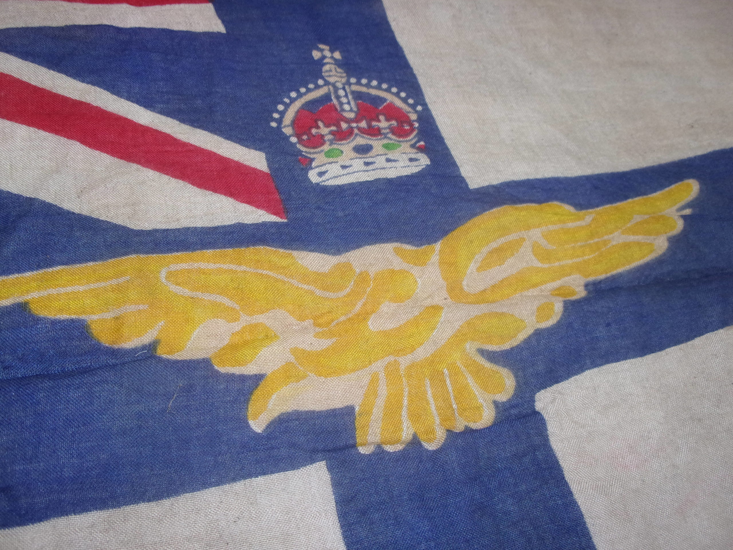 WW1 Royal Flying Corps Linen Flag Dated 1918 - Image 2