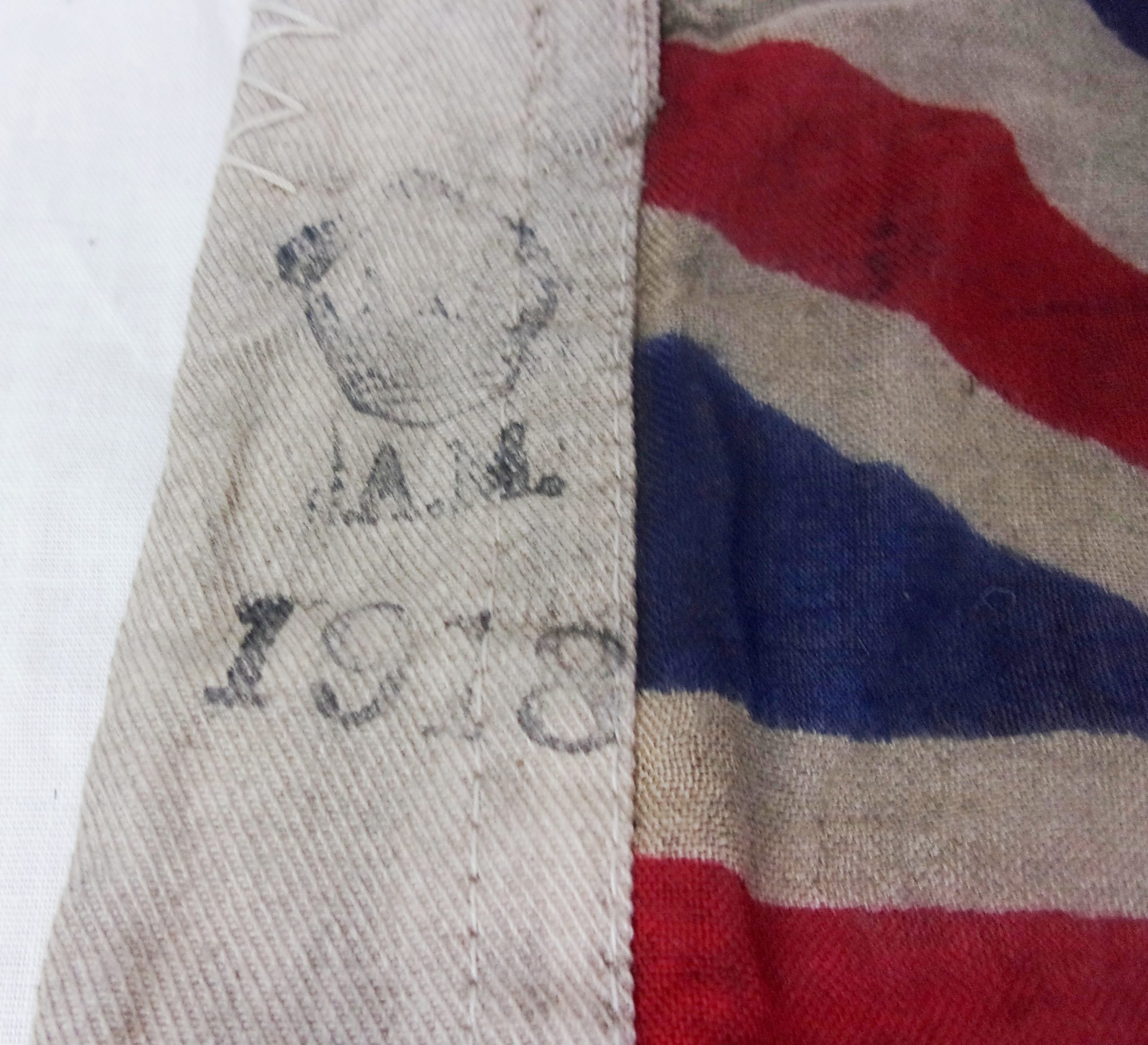 WW1 Royal Flying Corps Linen Flag Dated 1918 - Image 5
