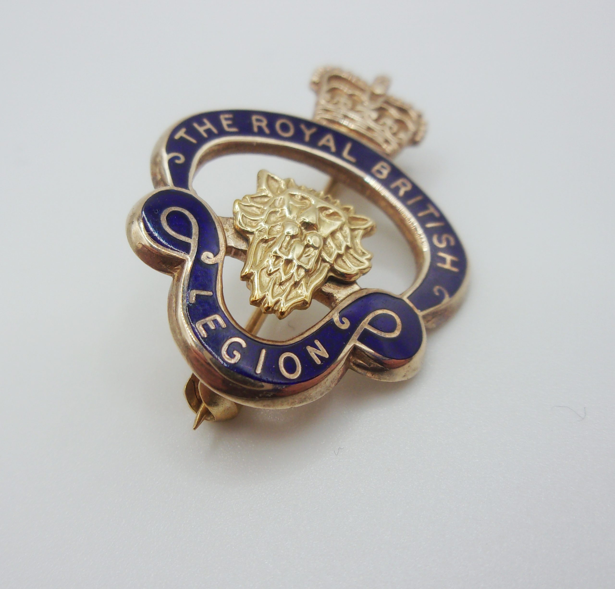 9ct Yellow Gold & Enamel Royal British Legion Pin Badge - Image 2