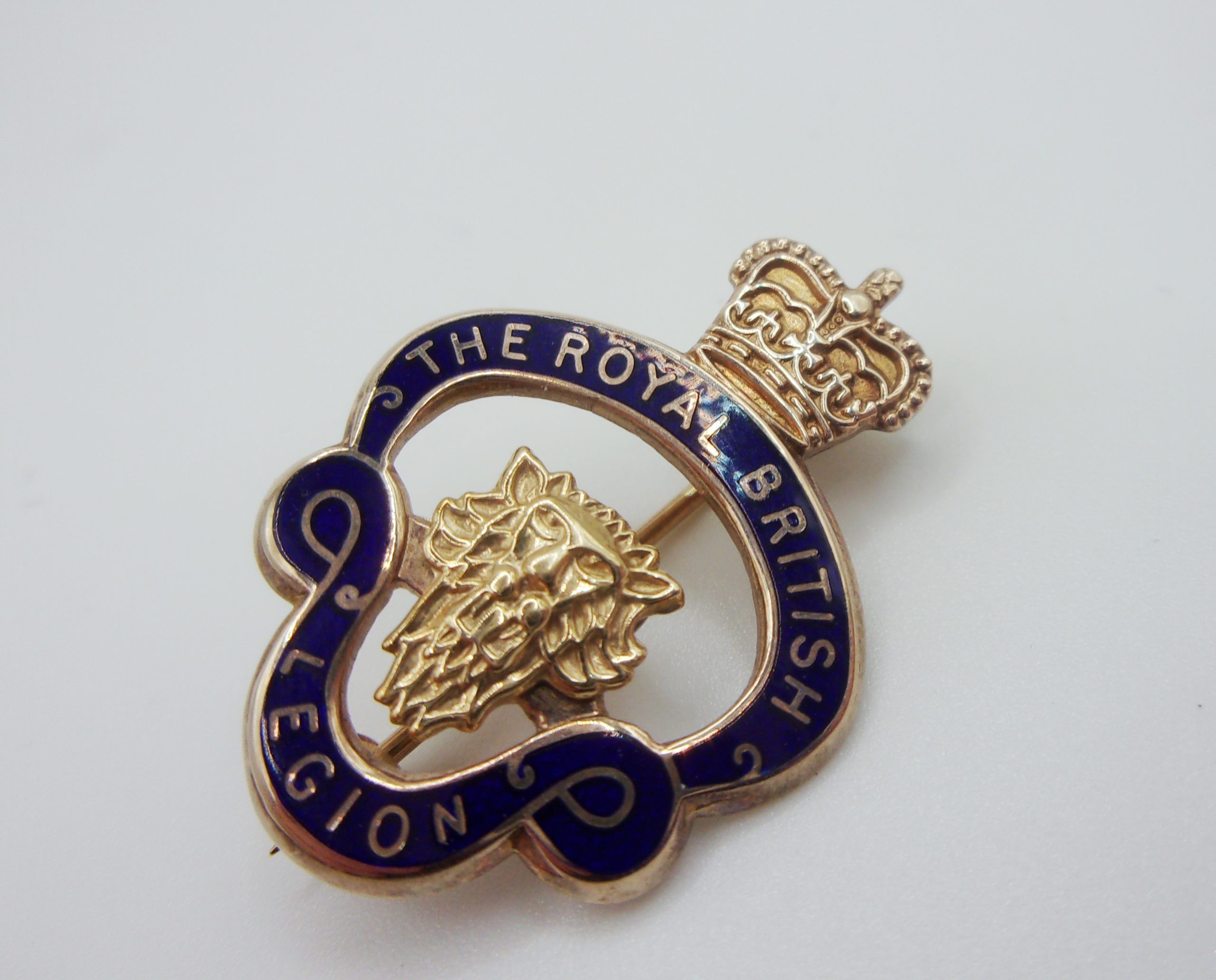 9ct Yellow Gold & Enamel Royal British Legion Pin Badge - Image 3