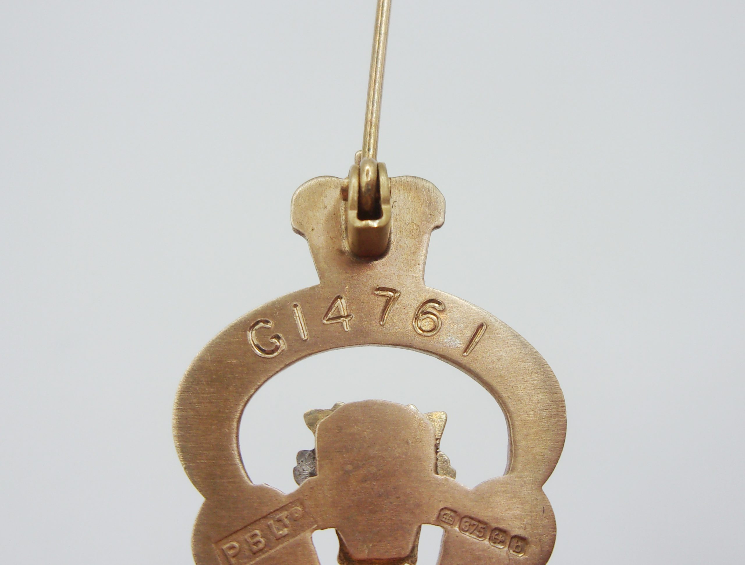 9ct Yellow Gold & Enamel Royal British Legion Pin Badge - Image 5