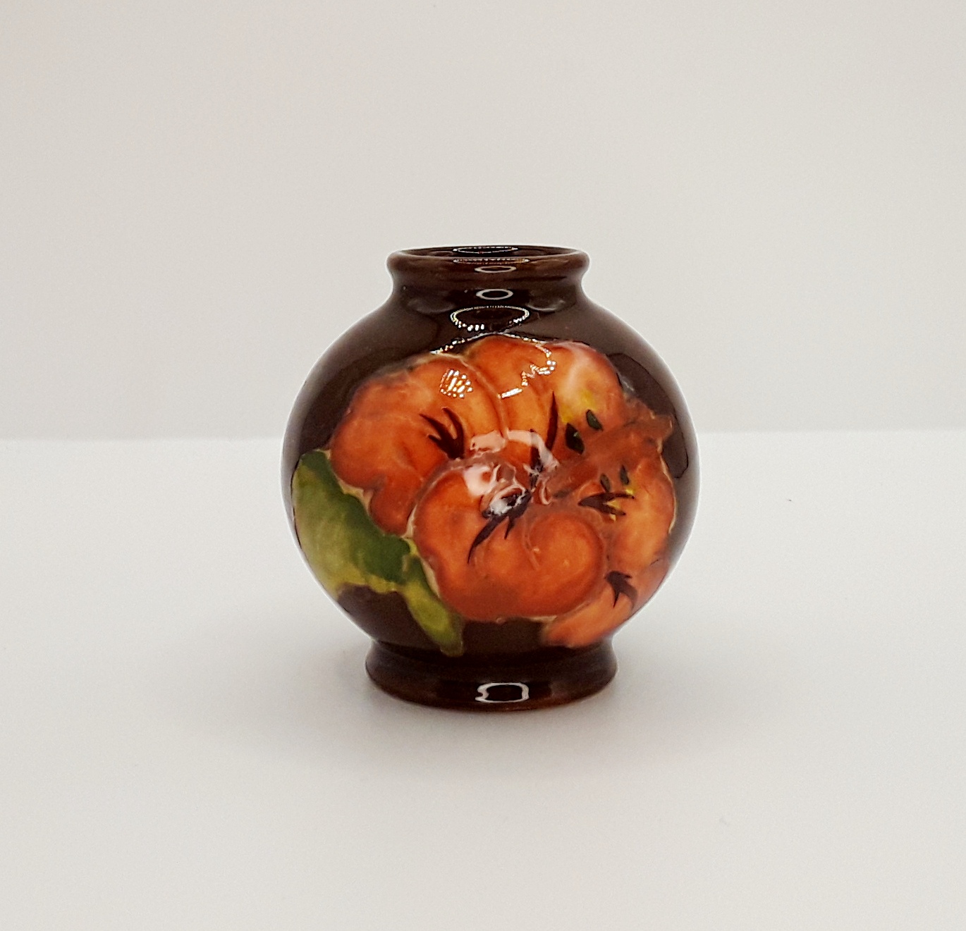 Moorcroft Miniature Hibiscus Pattern Vase