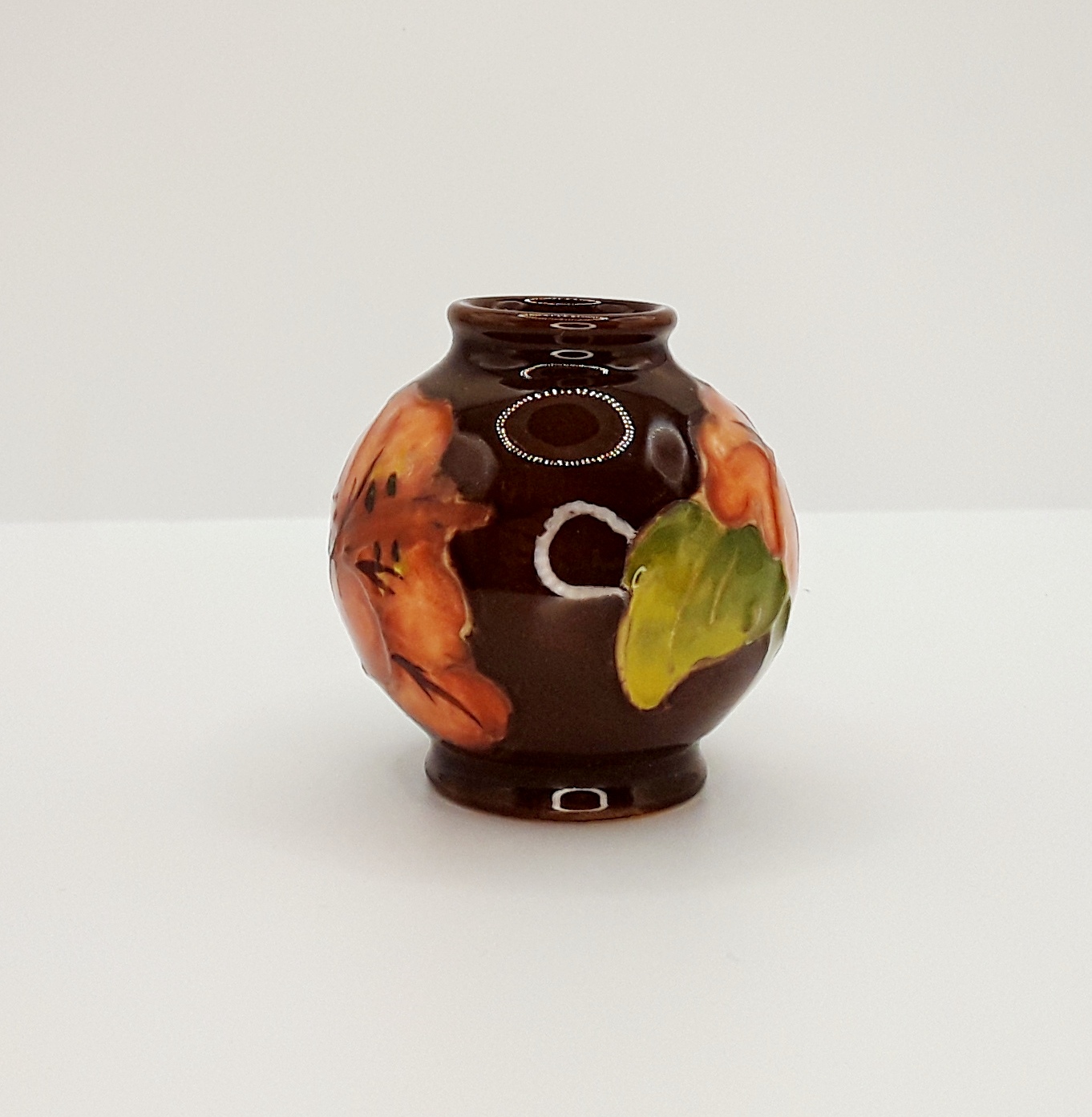 Moorcroft Miniature Hibiscus Pattern Vase - Image 2