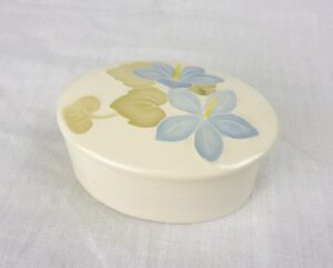 Moorcroft Campanula Pattern Oval Trinket Box