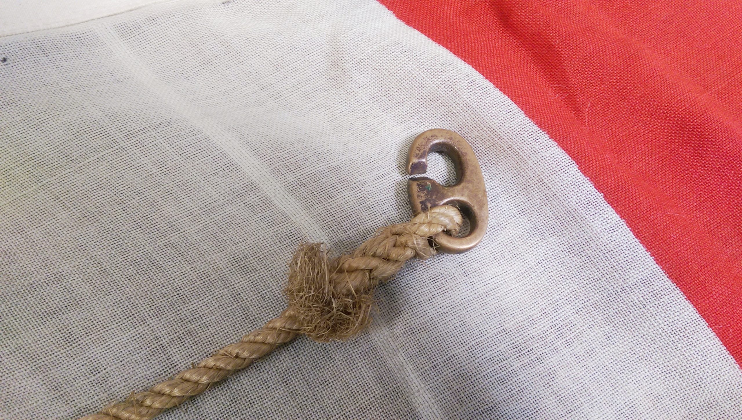 WW2 British Royal Navy White Ensign Ships Flag From HMS Pink Flower Class Corvette - Image 3
