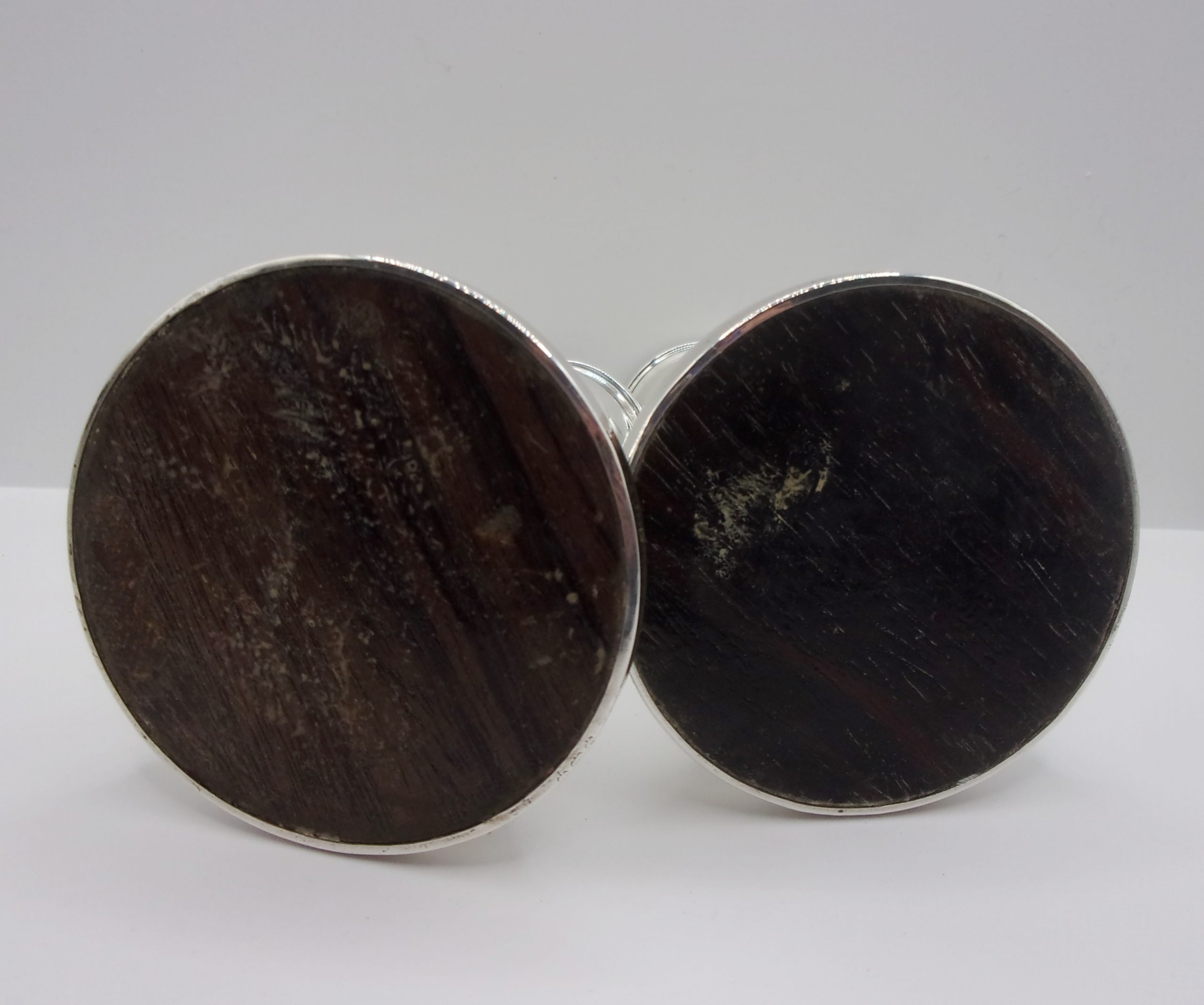 Pair Of Squat Sterling Silver Candlesticks – Birmingham 1920 - Image 4