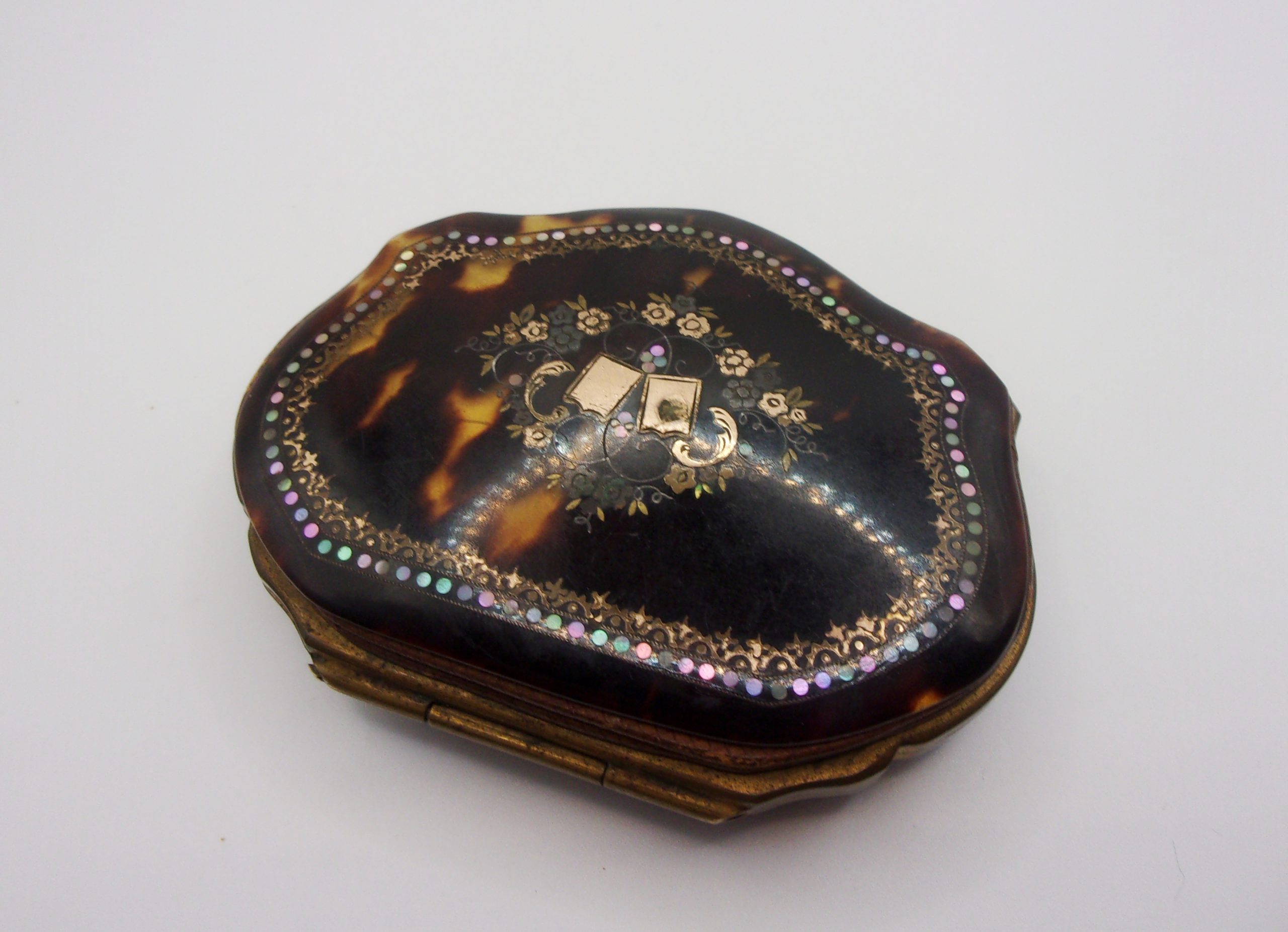 Victorian Tortoise Shell, Gold & Mother of Pearl Ladies Purse