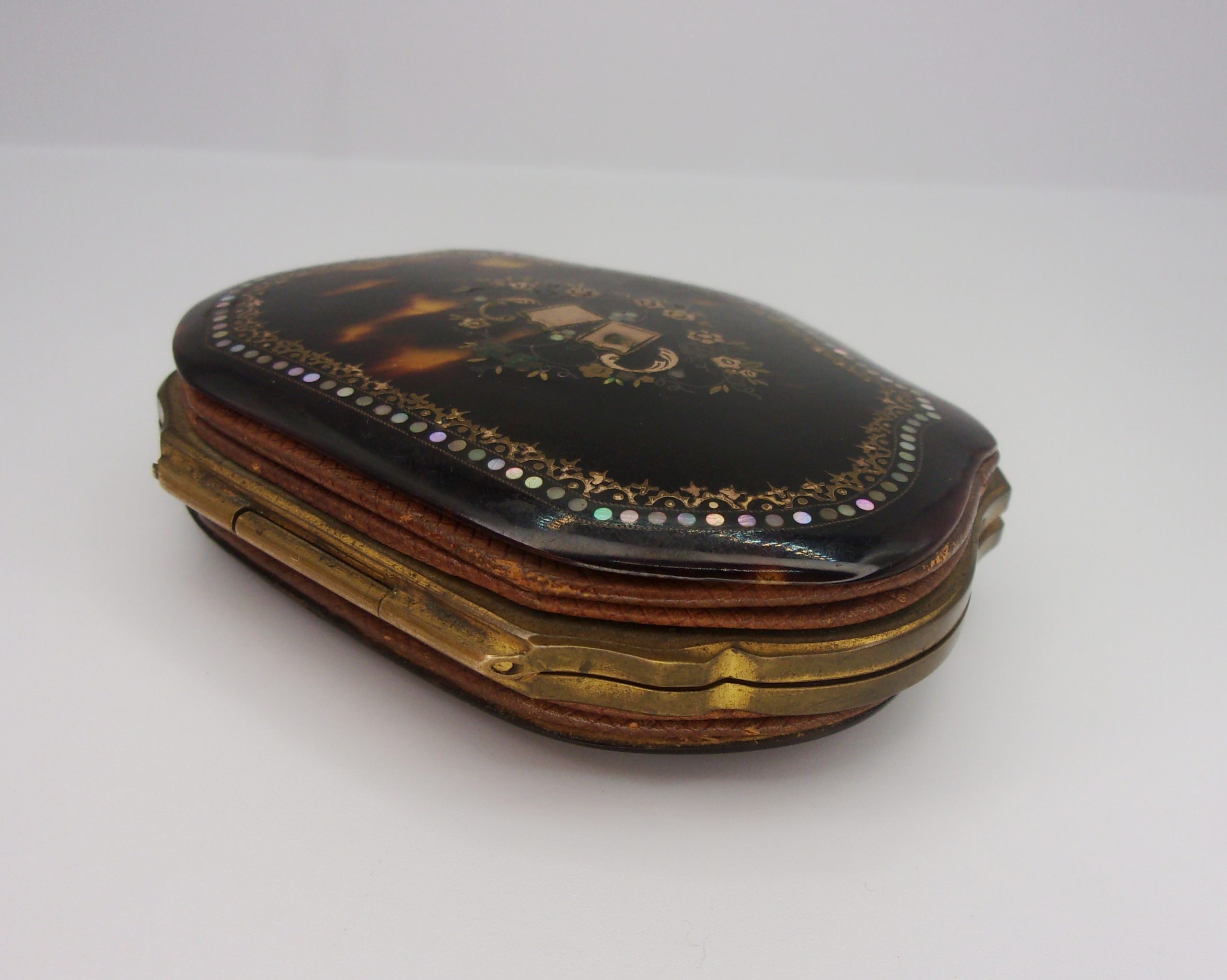 Victorian Tortoise Shell, Gold & Mother of Pearl Ladies Purse - Image 8