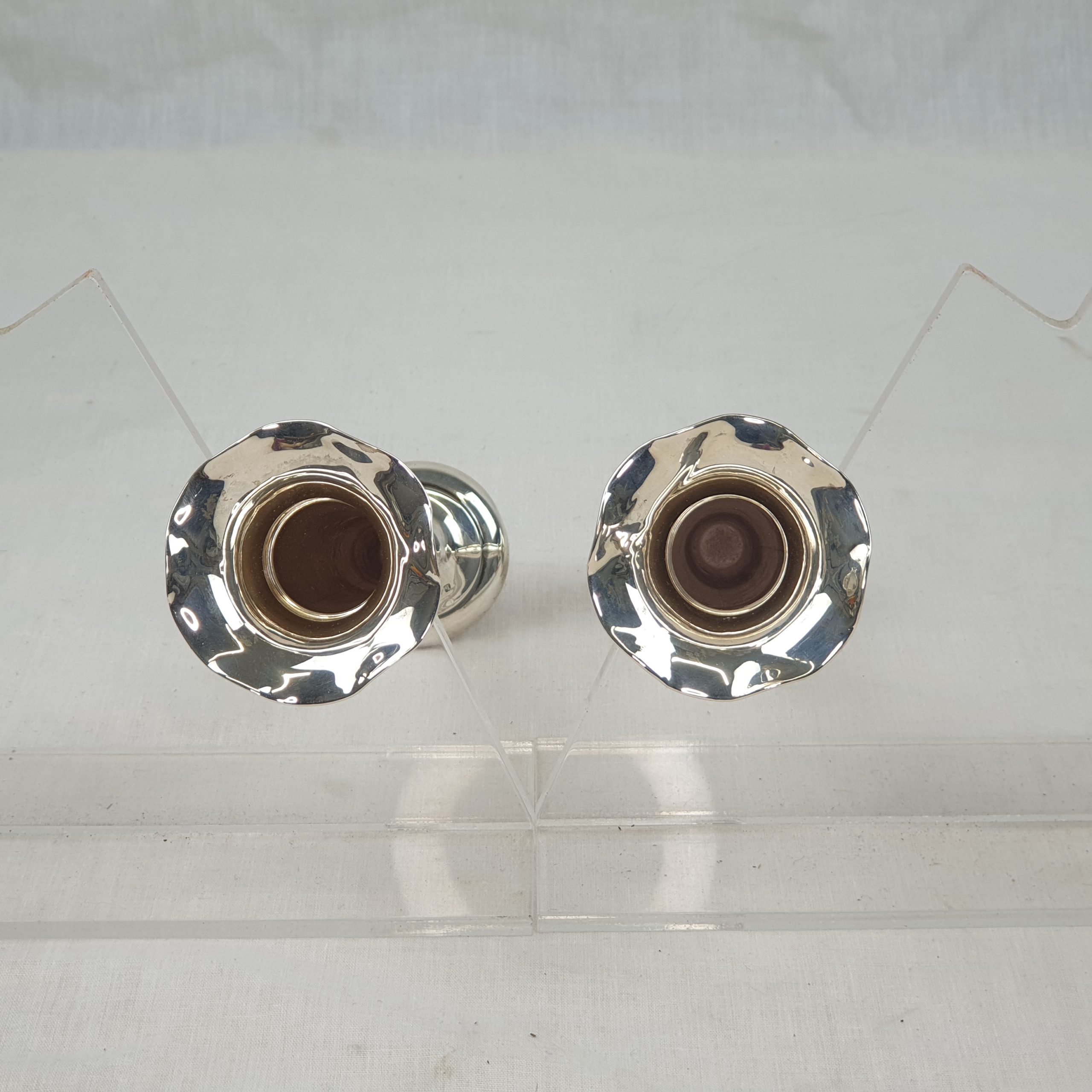 Pair Of Birmingham 1915 Silver Trumpet Vases - Image 3