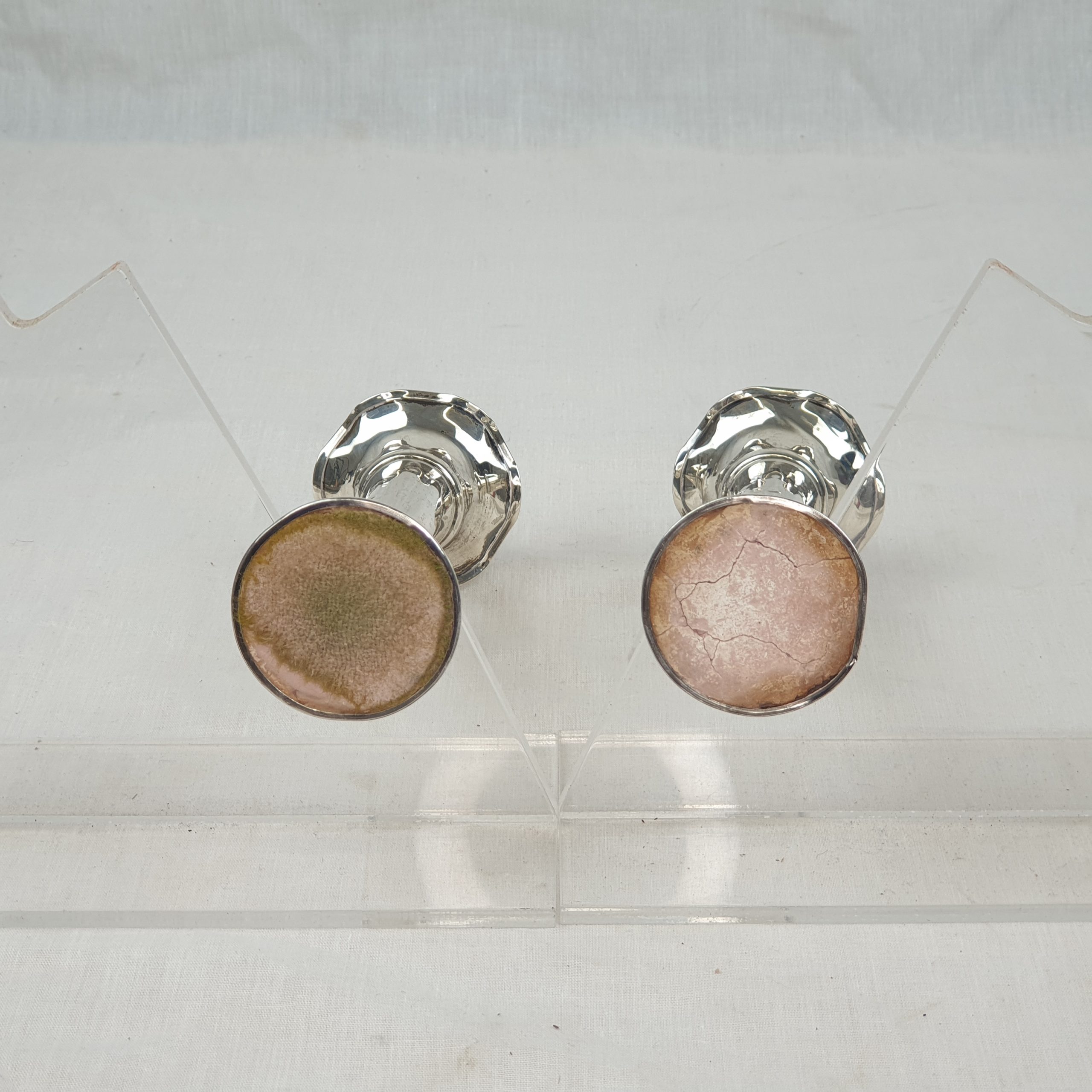 Pair Of Birmingham 1915 Silver Trumpet Vases - Image 4
