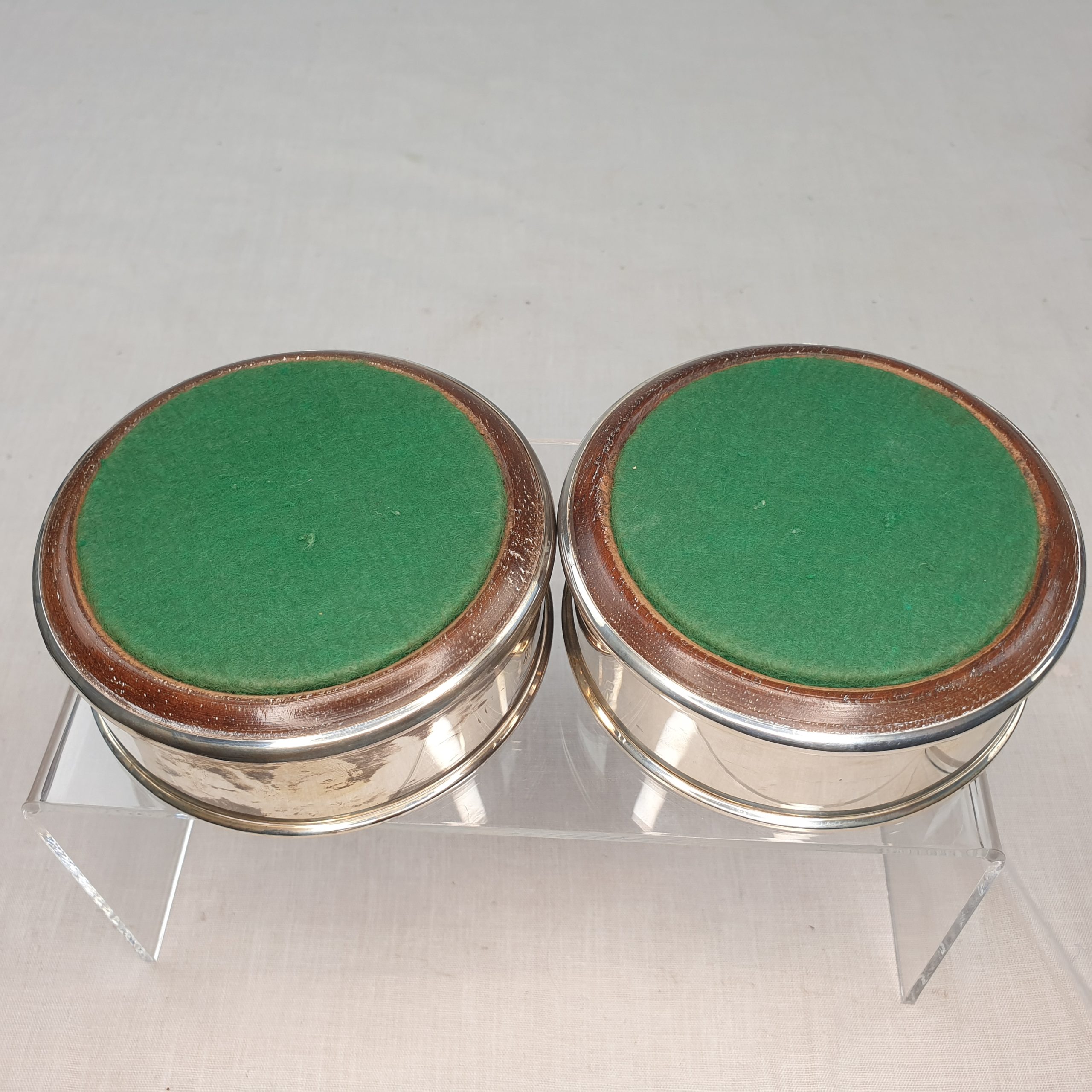 Pair Of Sterling Silver London 1961 Wine Coasters - Image 8