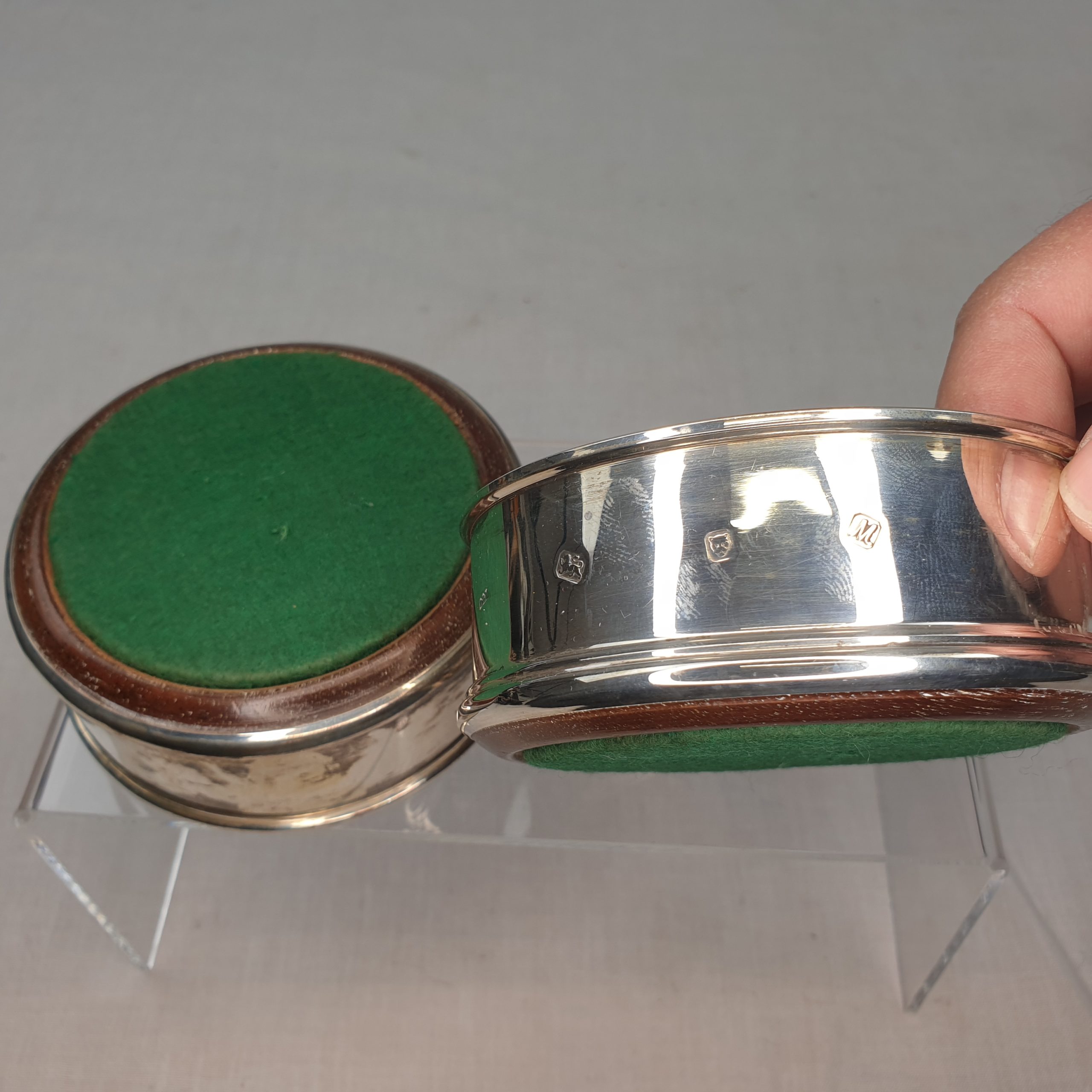 Pair Of Sterling Silver London 1961 Wine Coasters - Image 6