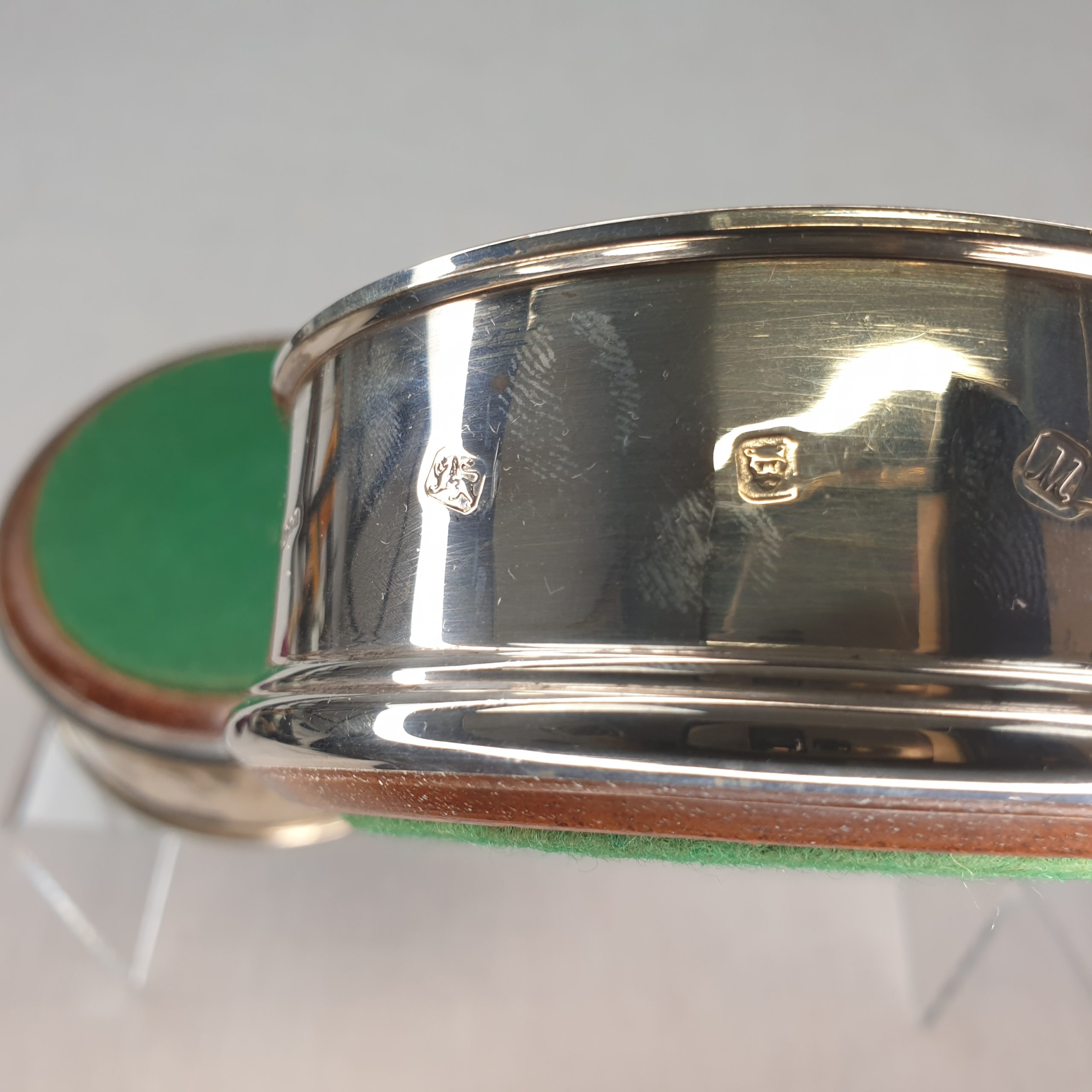 Pair Of Sterling Silver London 1961 Wine Coasters - Image 4