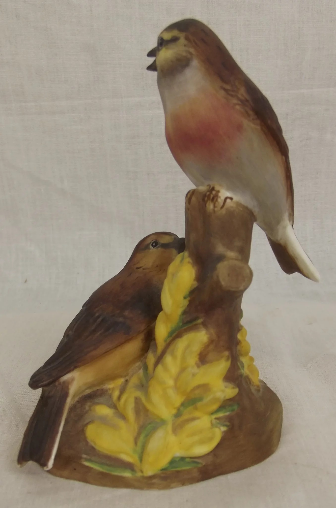 Royal Worcester Pair Of Linnet Birds x3365 - Image 3