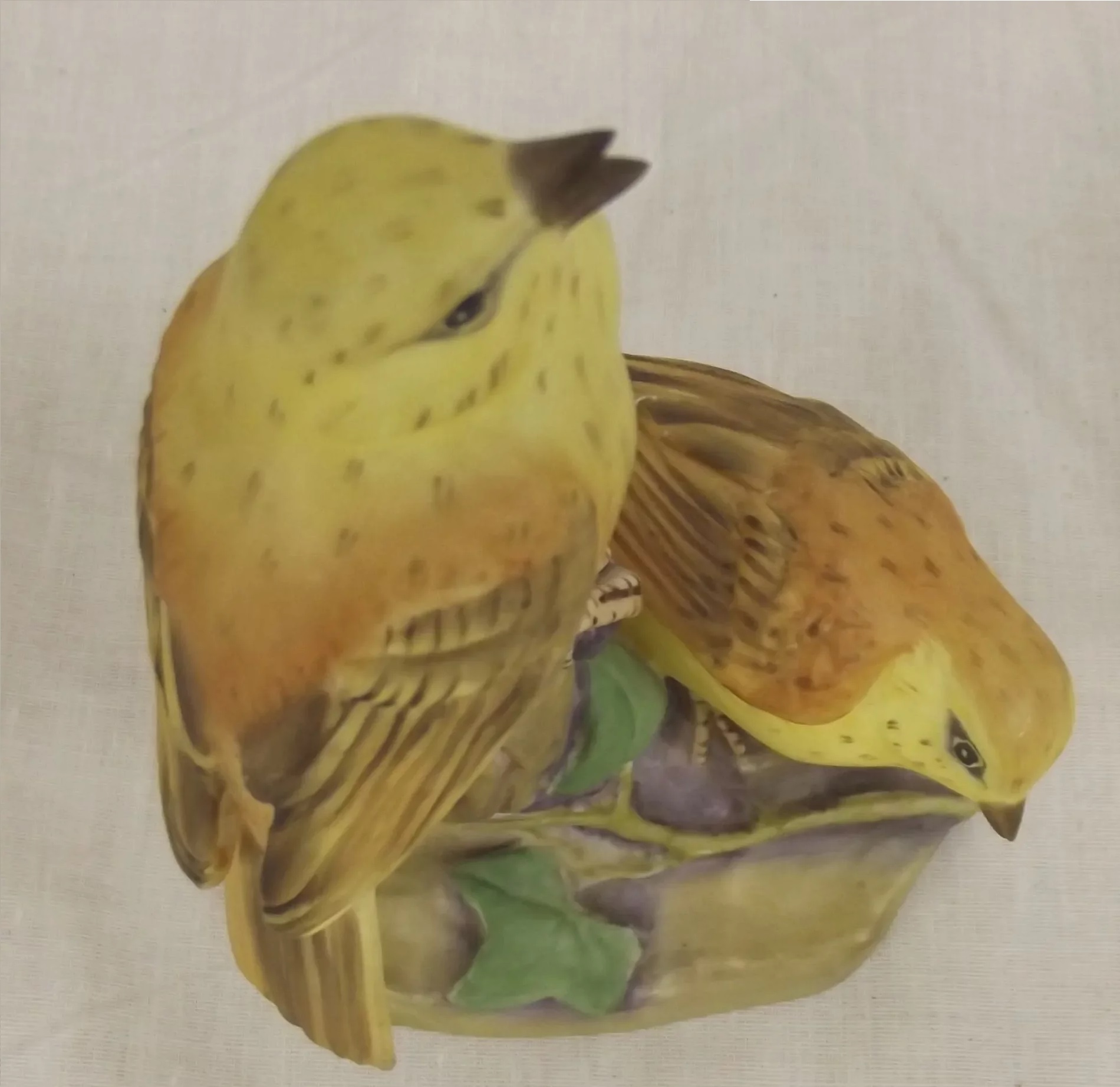 Royal Worcester Pair Of Yellow Hammer Birds x3377 - Image 5