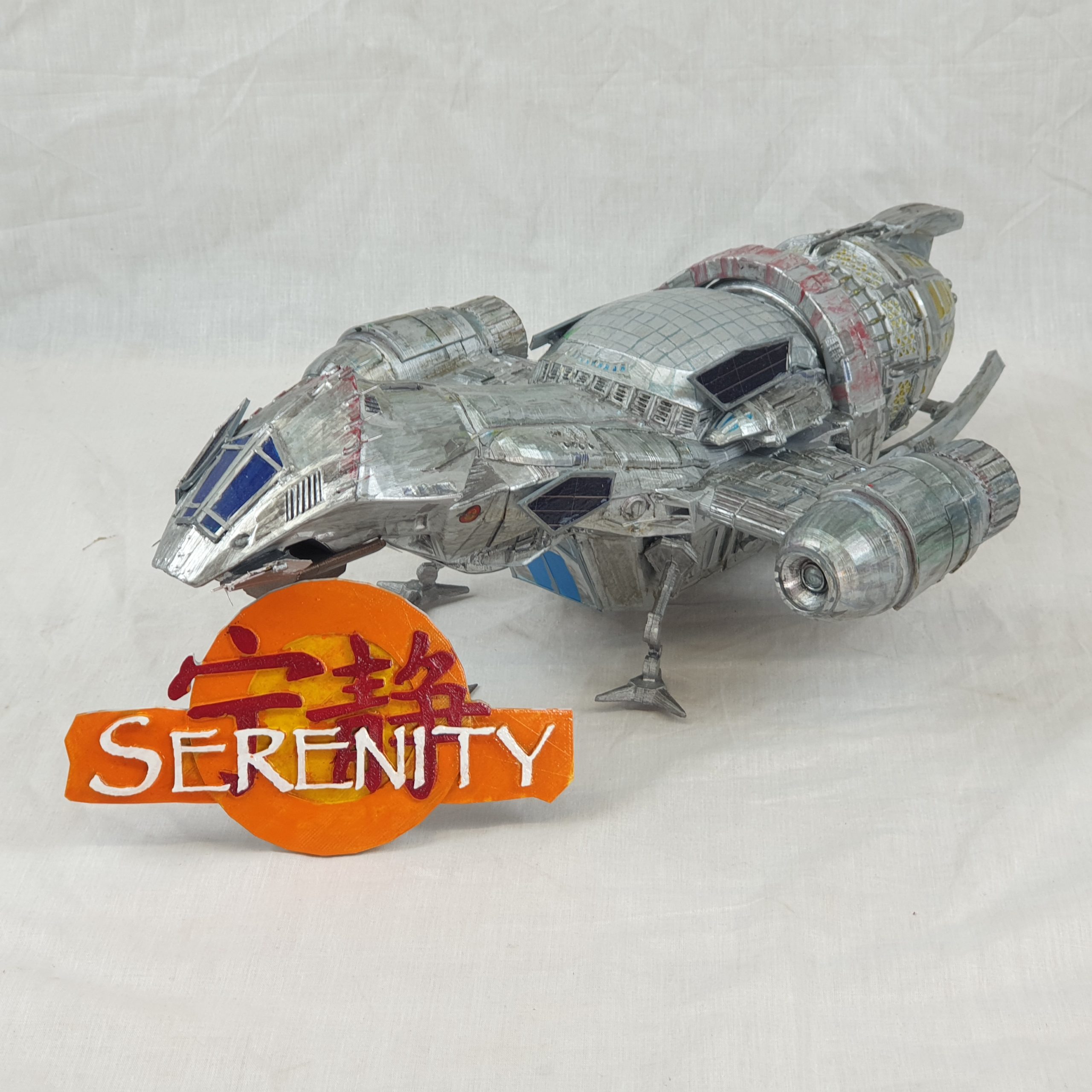 Hand Built And Painted Model Of The Serenity A Firefly Class Spaceship From The Cult TV Series