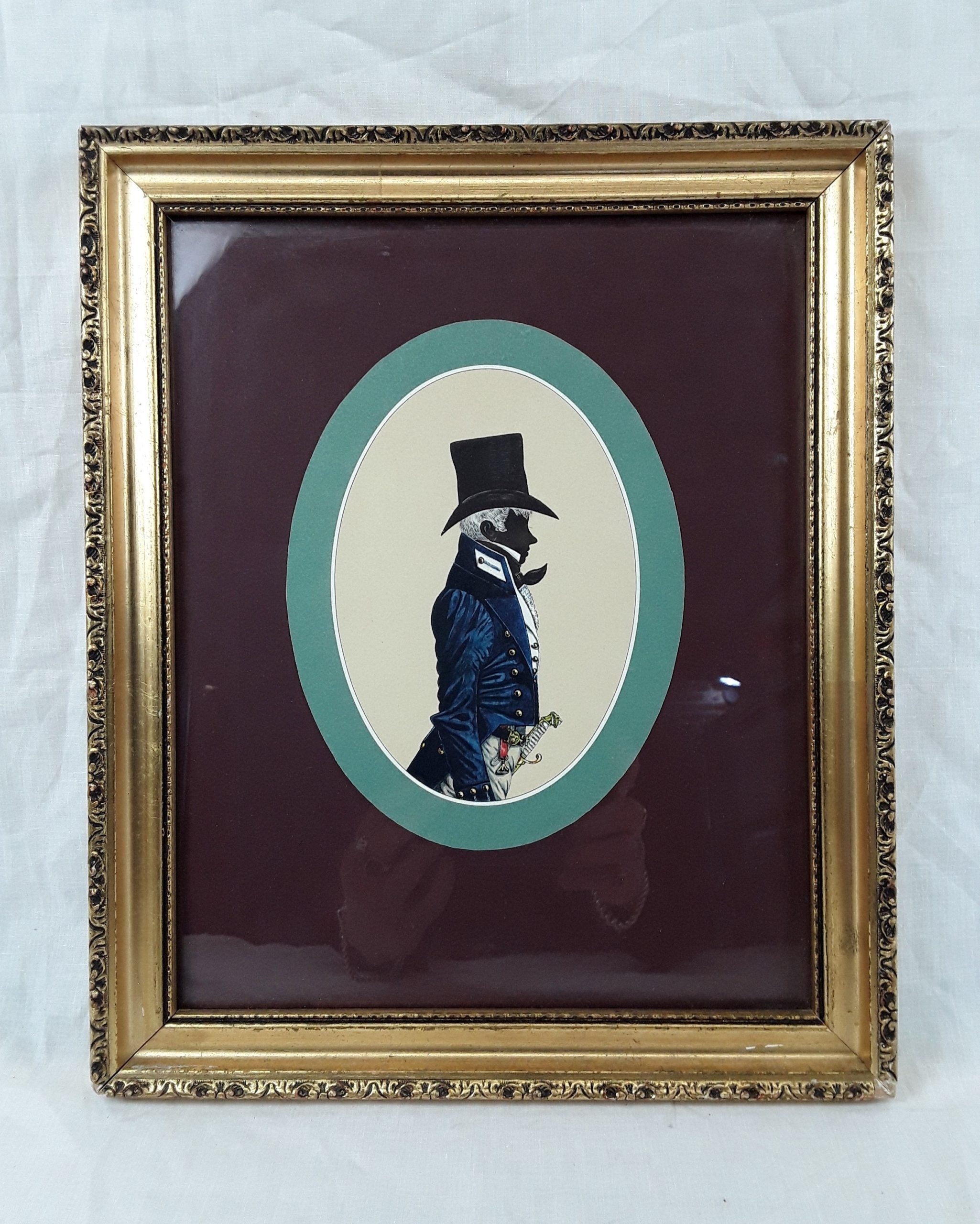 Two Oval Silhouette Portraits Of Gentlemen In Naval Dress - Image 4