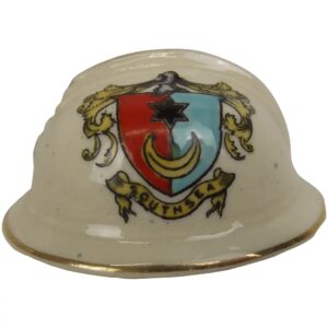 WW1 Crested China French Army Adrian Helmet With Southsea Crest
