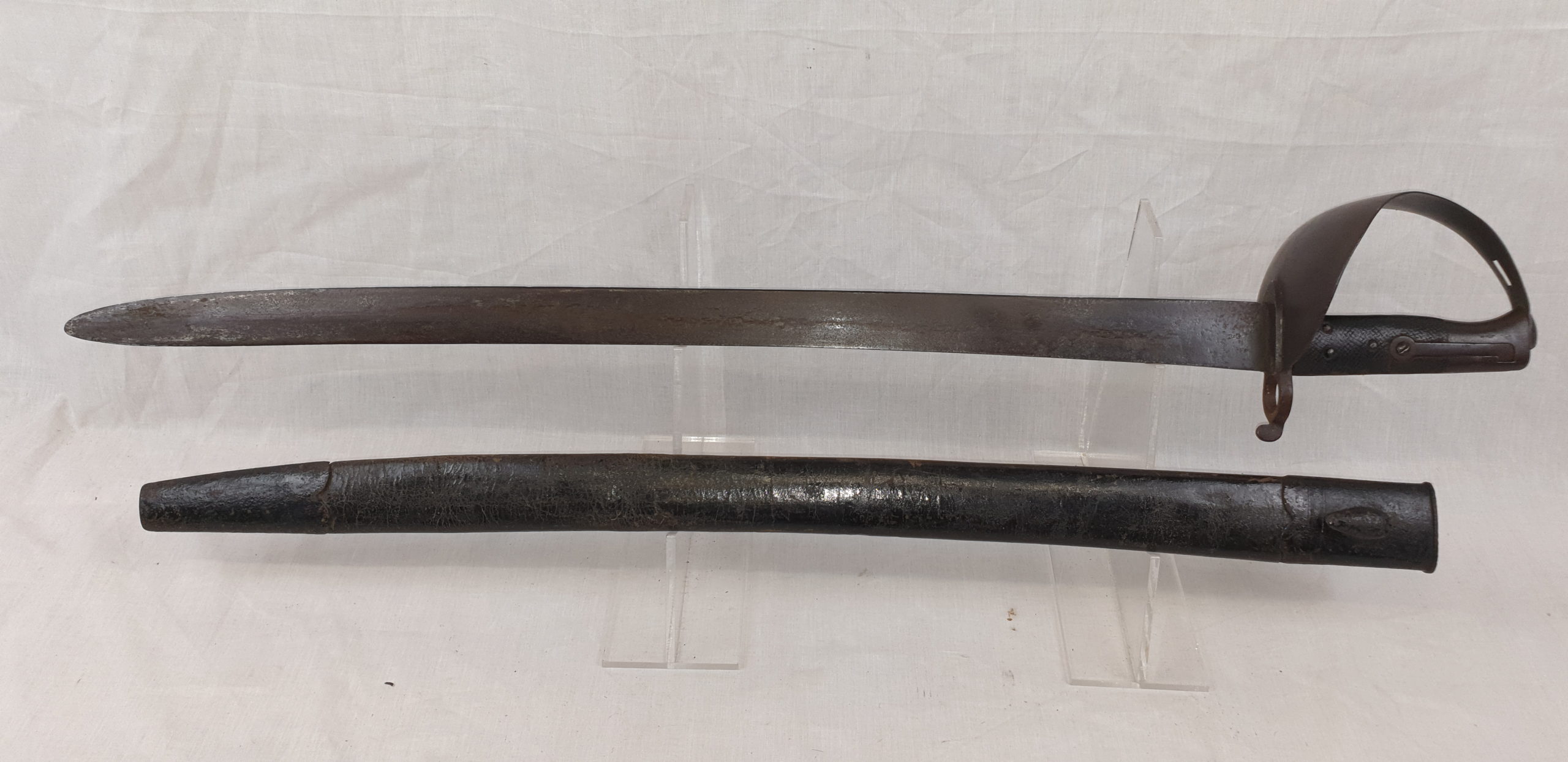 1858 Pattern Naval Enfield Cutlass Bayonet and scabbard pre-1862 - Image 11