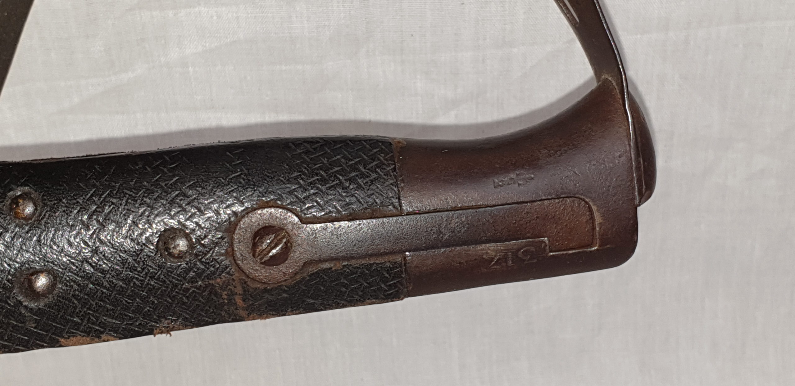 1858 Pattern Naval Enfield Cutlass Bayonet and scabbard pre-1862 - Image 13