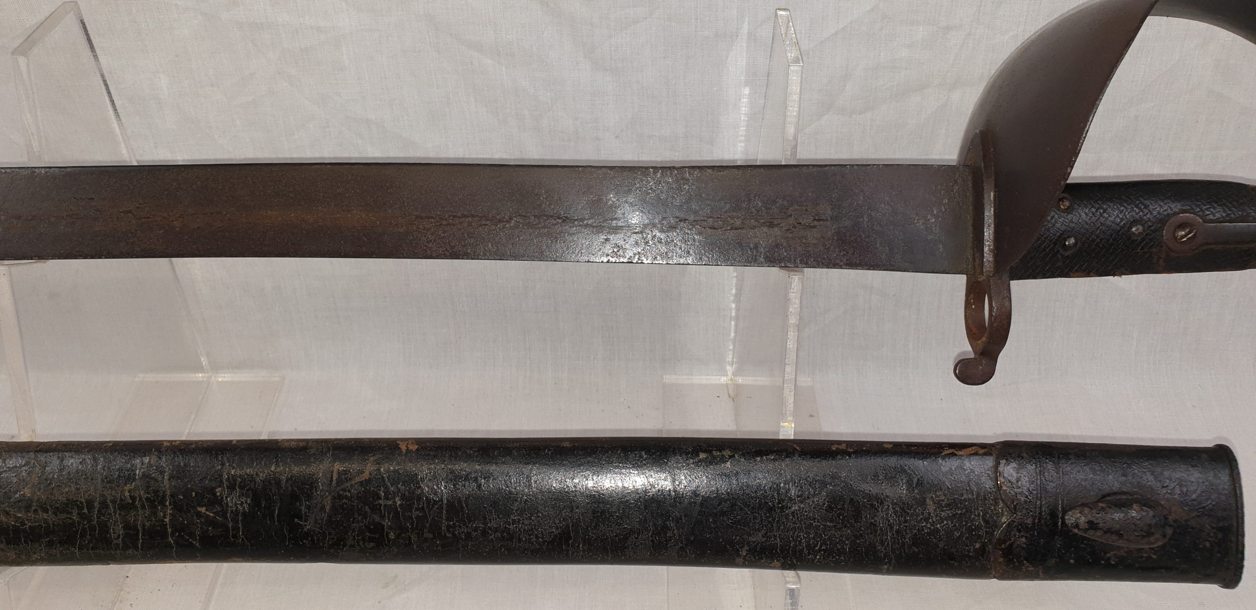 1858 Pattern Naval Enfield Cutlass Bayonet and scabbard pre-1862 - Image 14