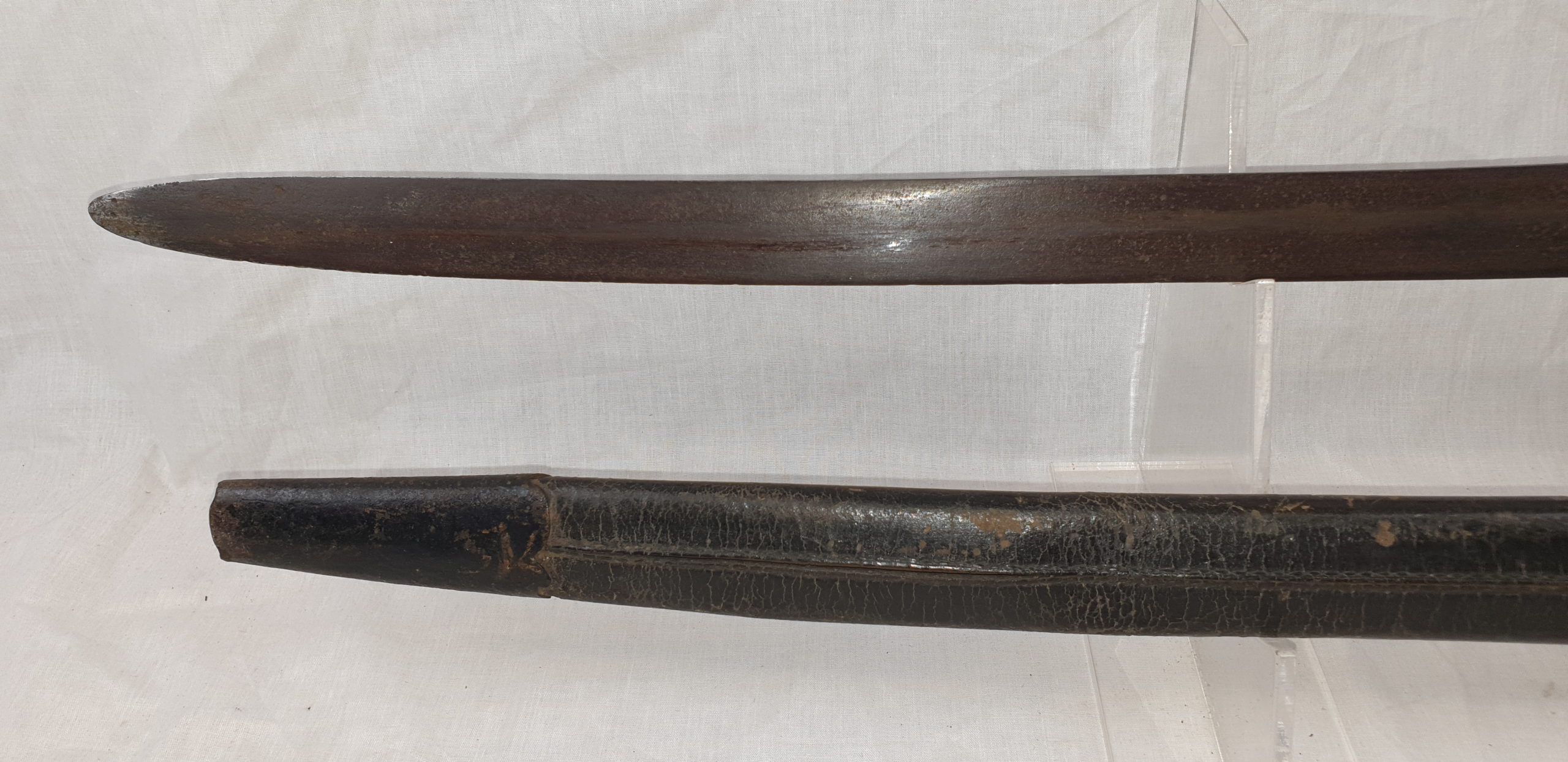 1858 Pattern Naval Enfield Cutlass Bayonet and scabbard pre-1862 - Image 8