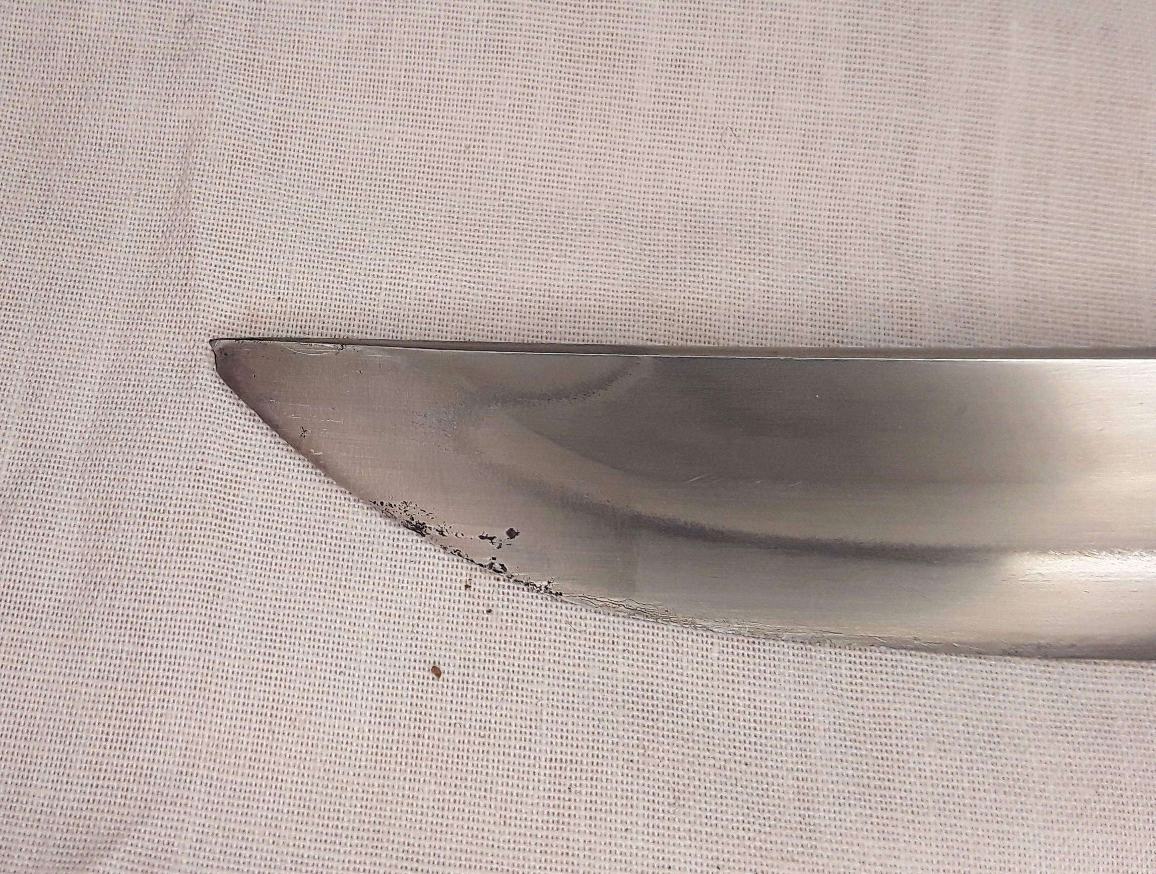 18th Century Signed Shinto Wakizashi Sword In Red Lacquered Scabbard With Kozuka - Image 14