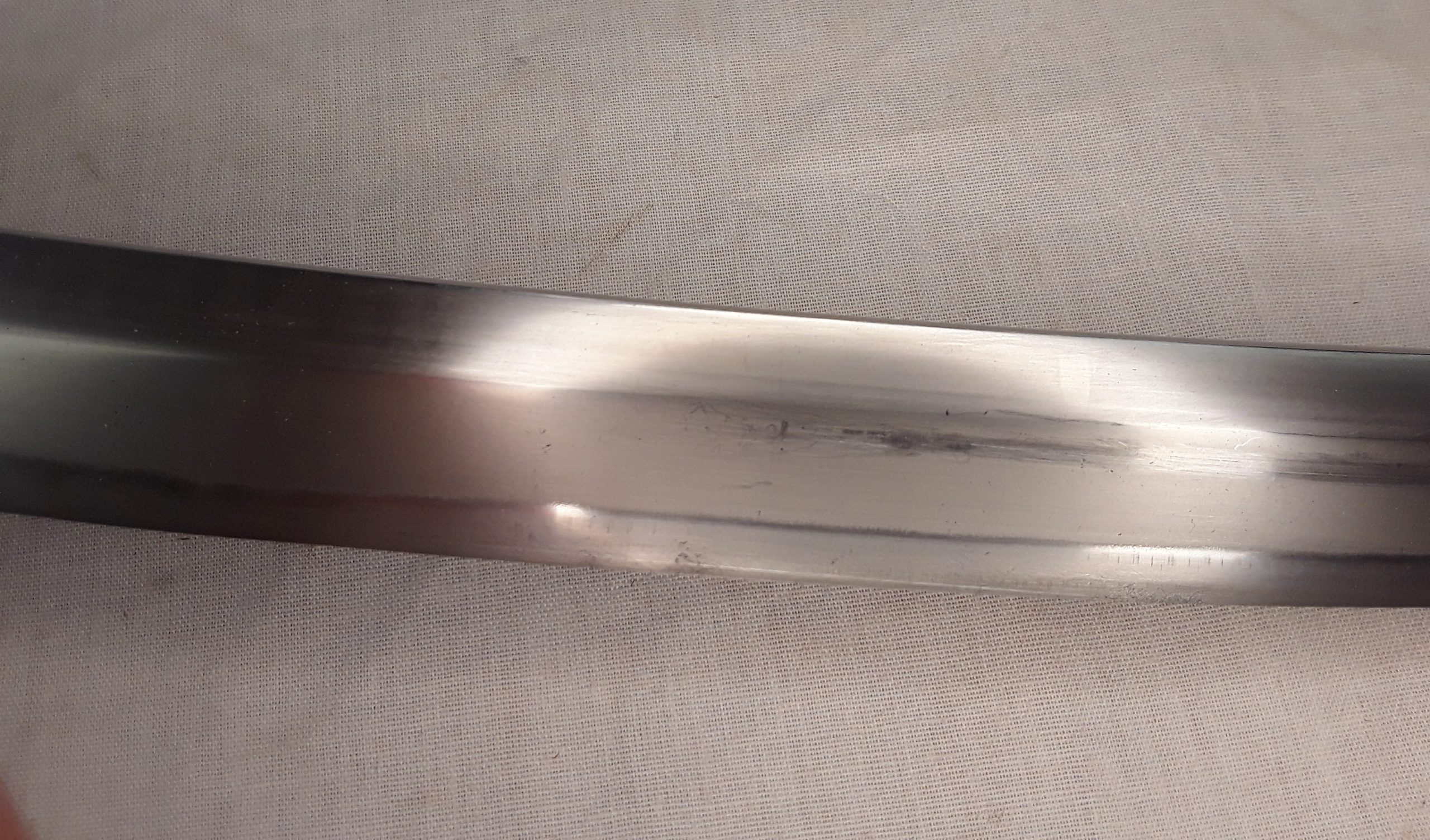 18th Century Signed Shinto Wakizashi Sword In Red Lacquered Scabbard With Kozuka - Image 25