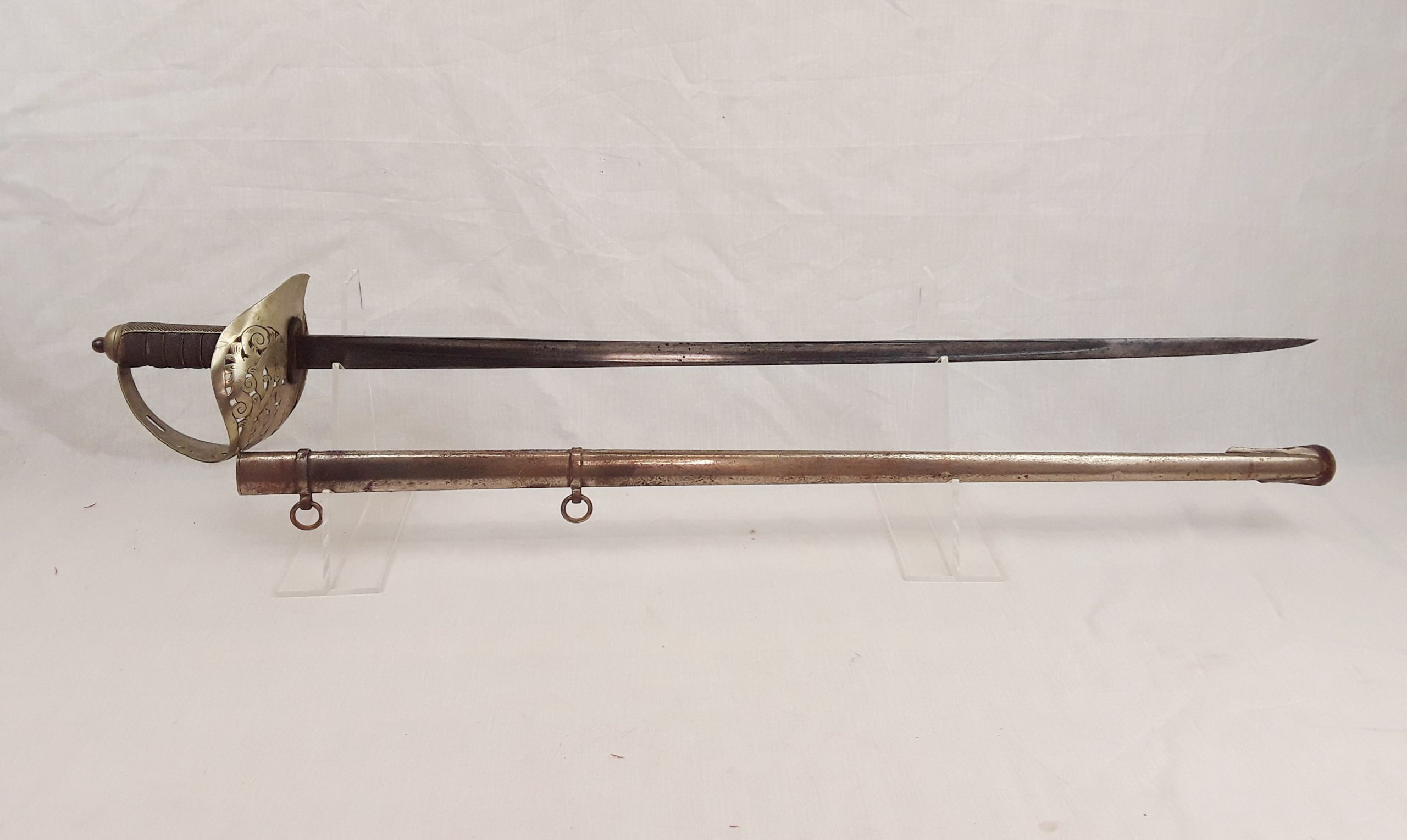 British 1897 Pattern Infantry Officers Sword By Mole With Its Field Scabbard
