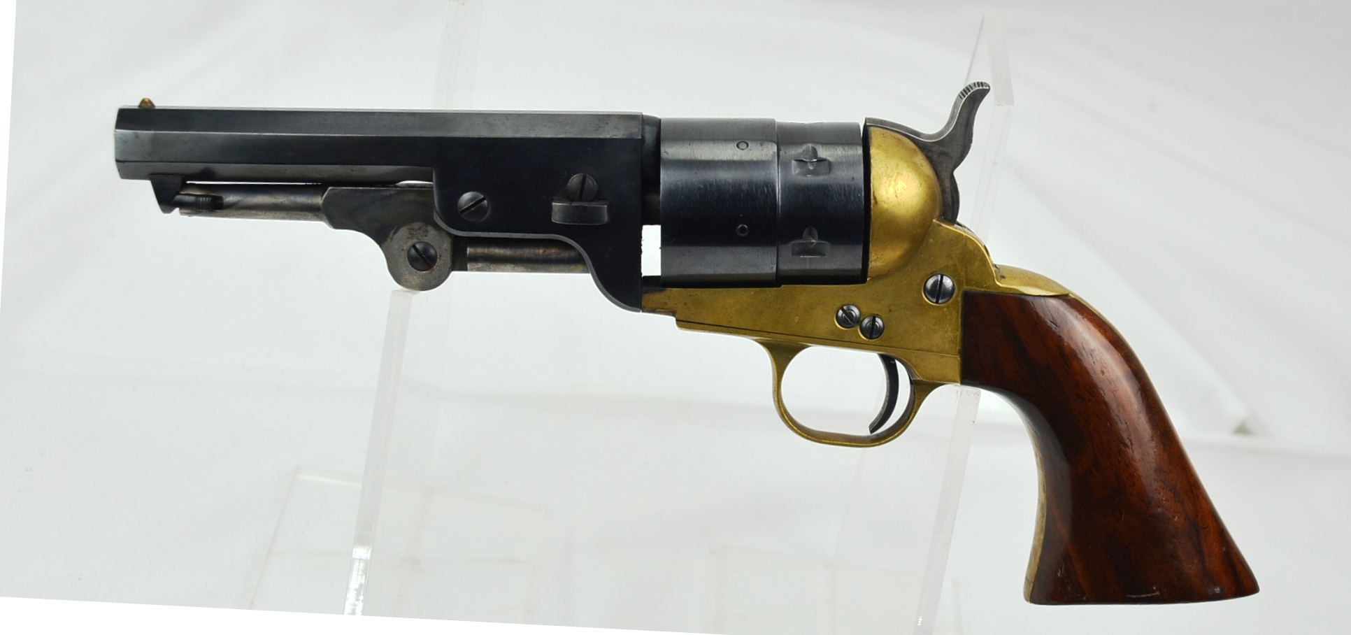 Pietta Colt 1851 Navy Sheriff Brass Frame Blank Firer Boxed Set. - Image 5