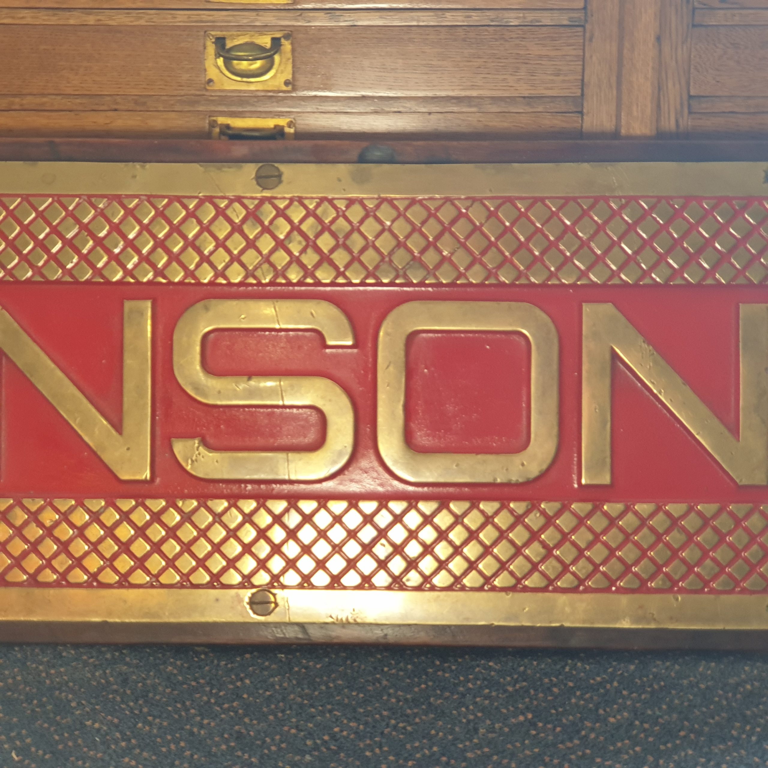 Bronze Tread Plate From The Battleship HMS Anson (79) 1942 - Image 3
