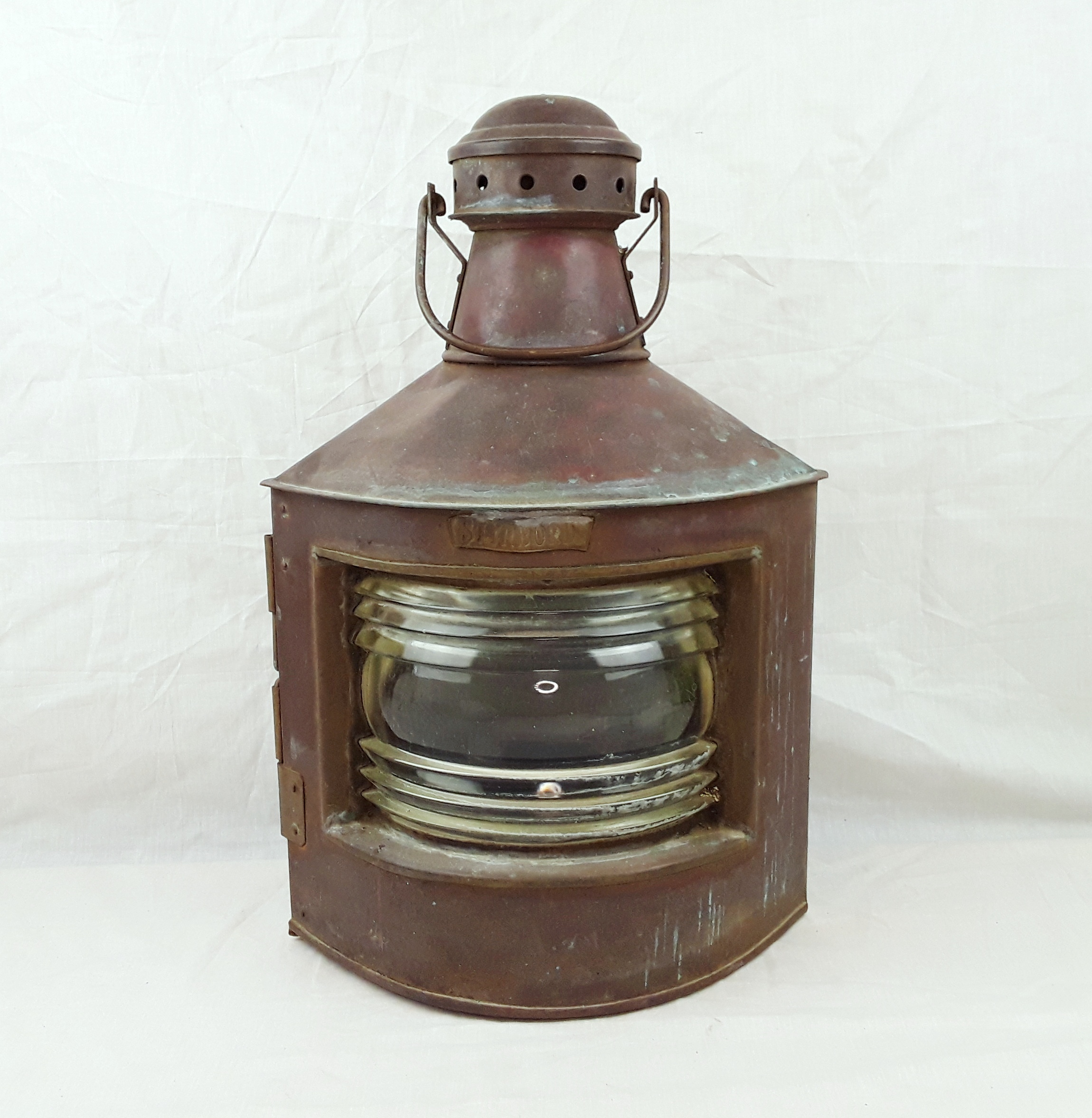 Norwegian Ships Copper Starboard Side Oil Lantern