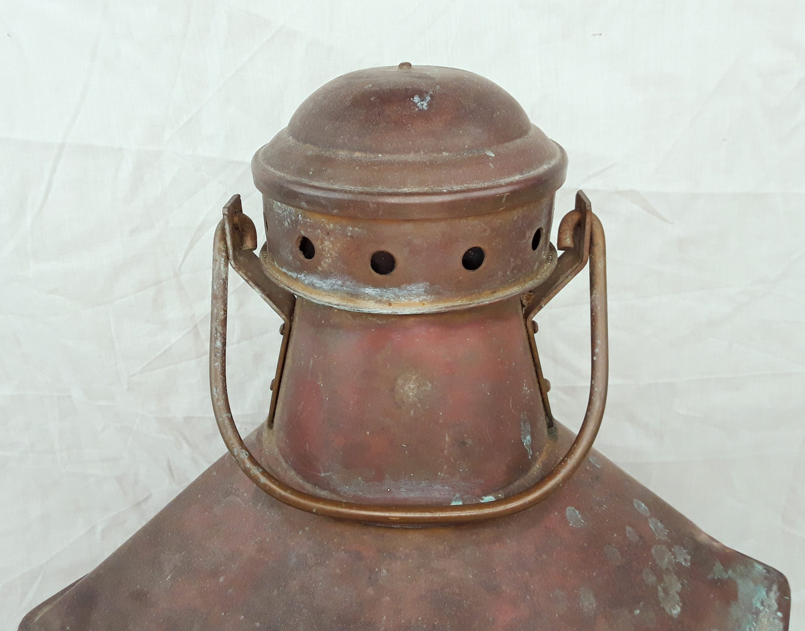 Norwegian Ships Copper Starboard Side Oil Lantern - Image 3