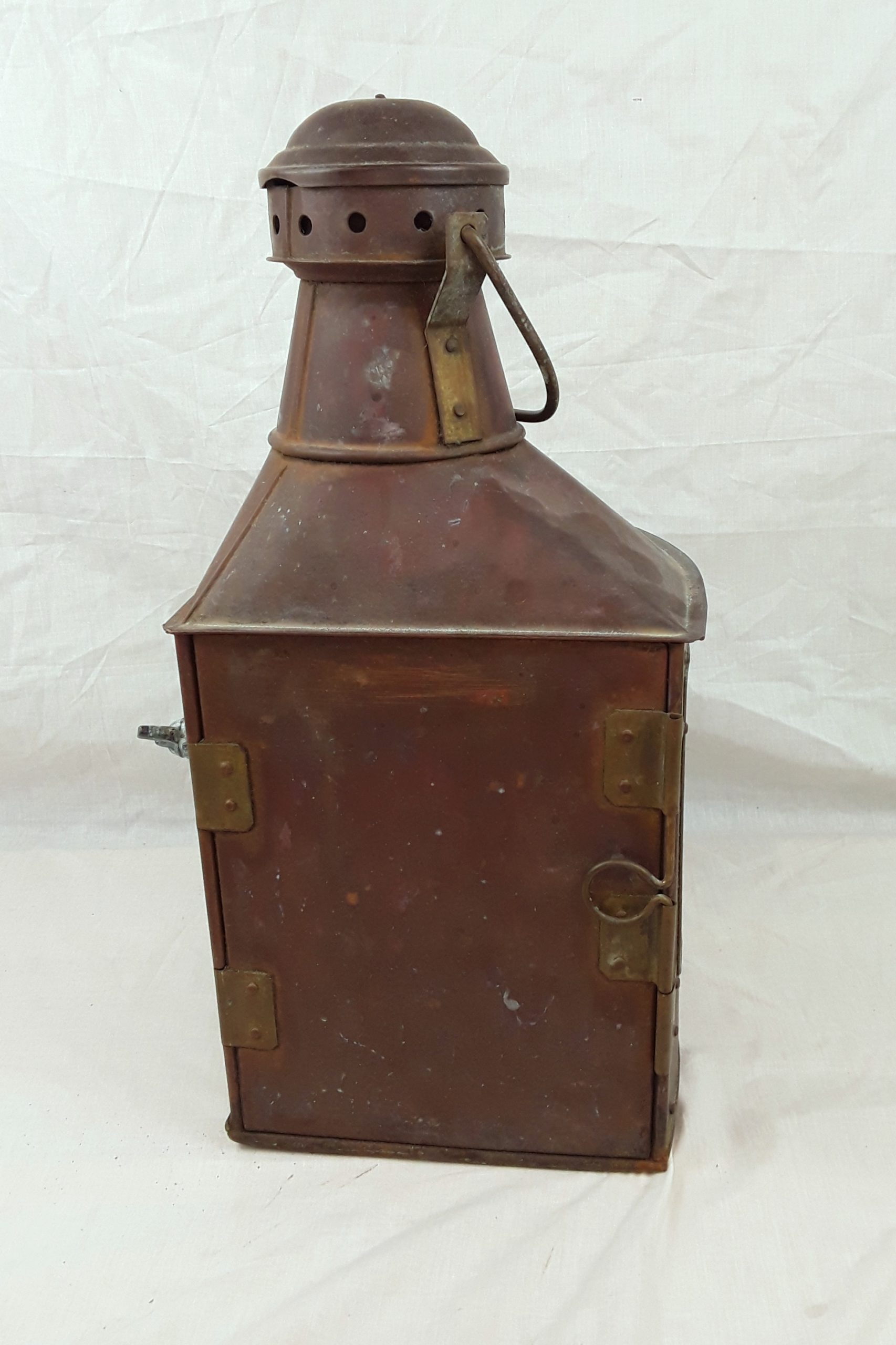 Norwegian Ships Copper Starboard Side Oil Lantern - Image 7