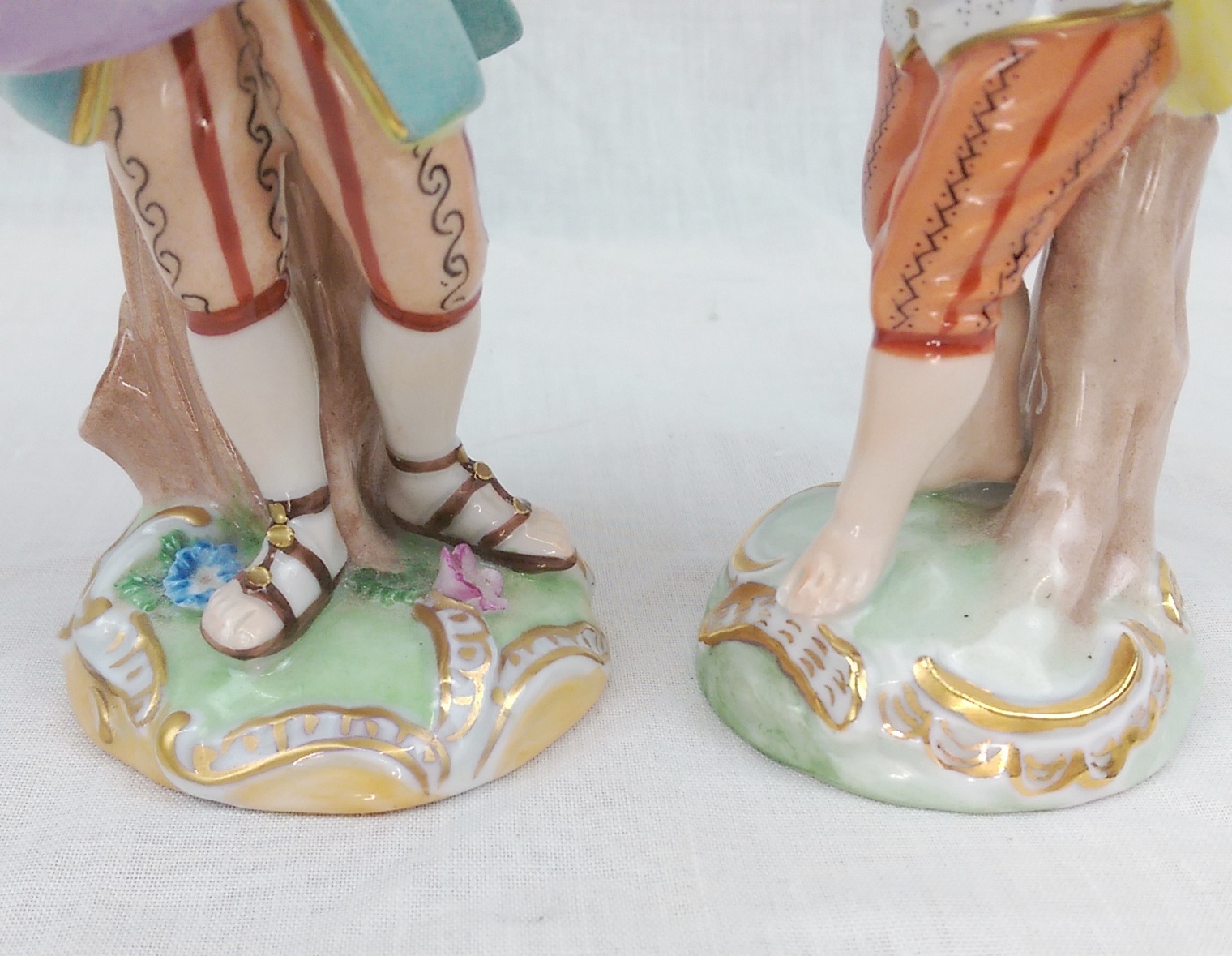 c1910 Carl Thieme Dresden Porcelain Fruit And Flower Seller Figurines - Image 5