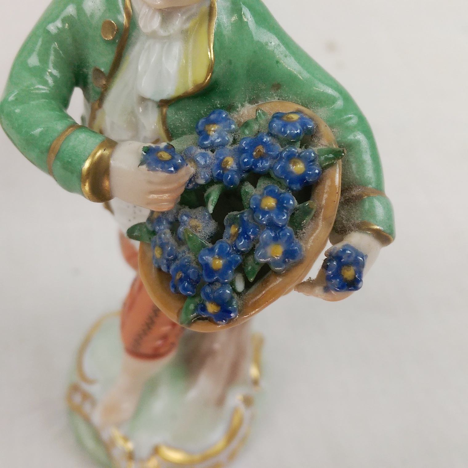 c1910 Carl Thieme Dresden Porcelain Fruit And Flower Seller Figurines - Image 7