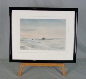 Eric Erskine Tufnell Watercolour of HMSM Sovereign c1976