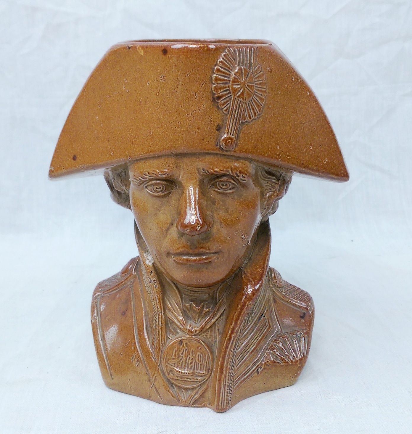 Circa 1830 Doulton & Watts Salt Glazed Lord Nelson Jug - Small Size #2