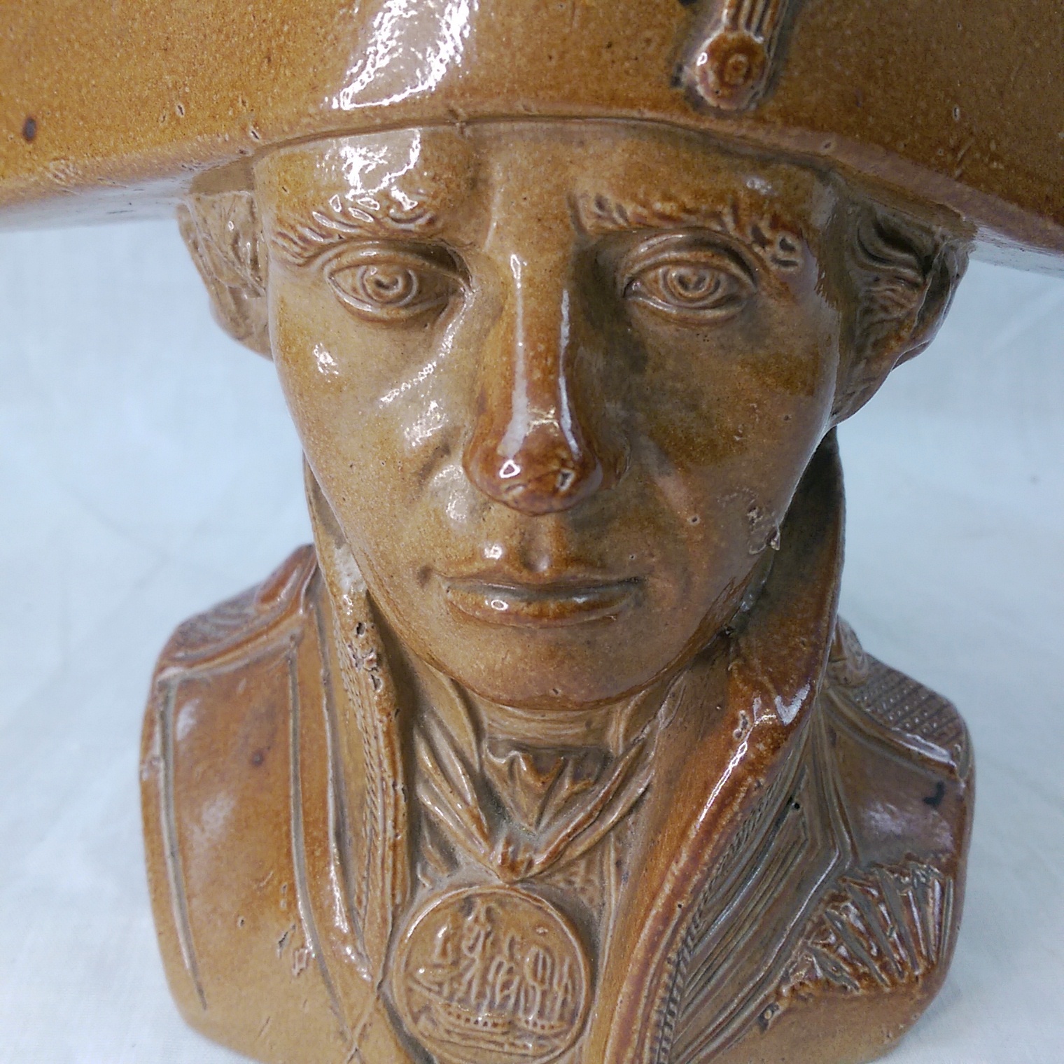Circa 1830 Doulton & Watts Salt Glazed Lord Nelson Jug - Small Size #2 - Image 2