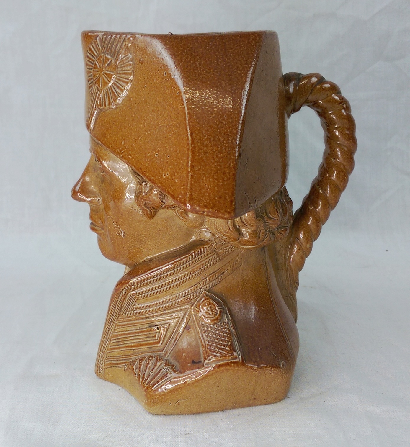 Circa 1830 Doulton & Watts Salt Glazed Lord Nelson Jug - Small Size #2 - Image 3