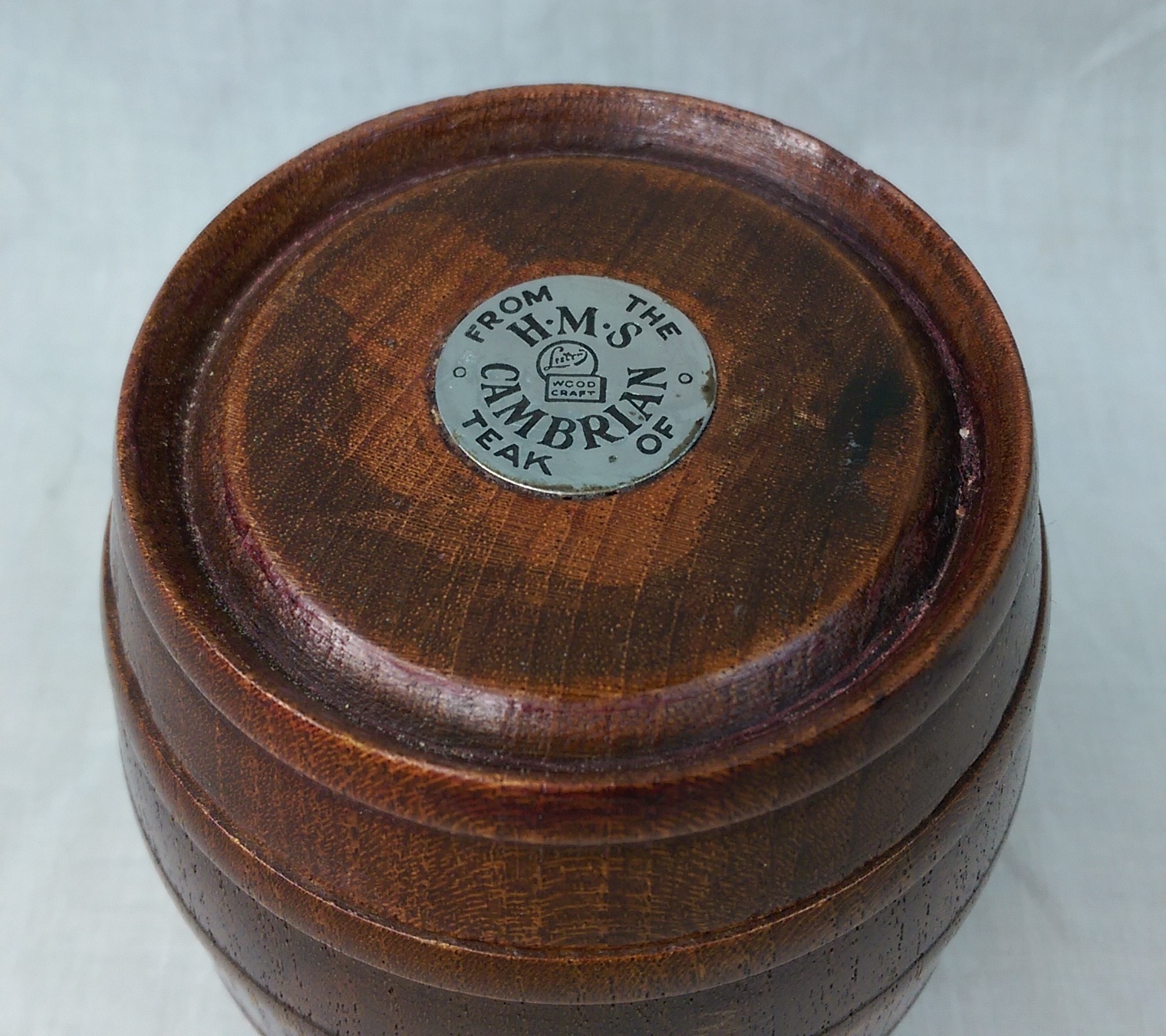 Barrel Made From The Teak Of HMS Cambrian - Image 2