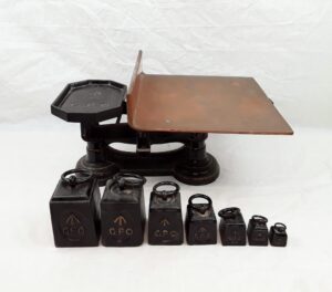 Vintage Post Office Scales & Weights