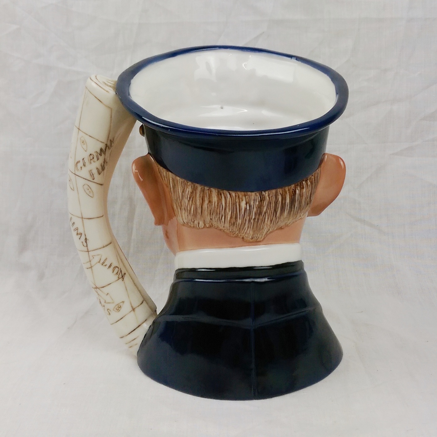 Franklin Mint Maritime Trust Large Porcelain Character Jug – Admiral Lord Jellicoe - Image 2