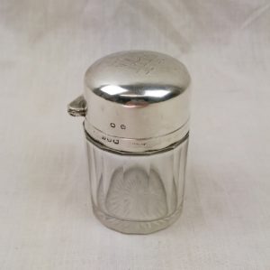 Birmingham1896 Silver Topped Glass Pot