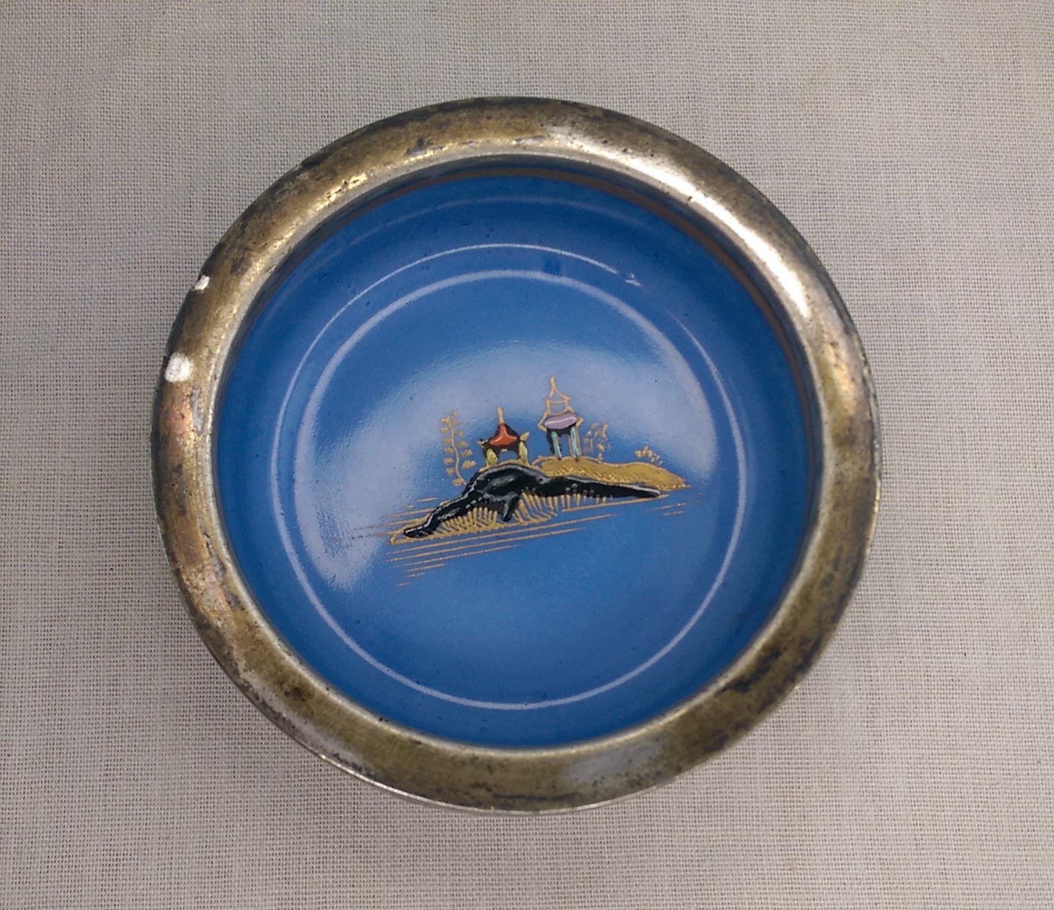 c1925 G.B. & Sons Porcelain & Sterling Silver Match Strike With Cover - Image 14