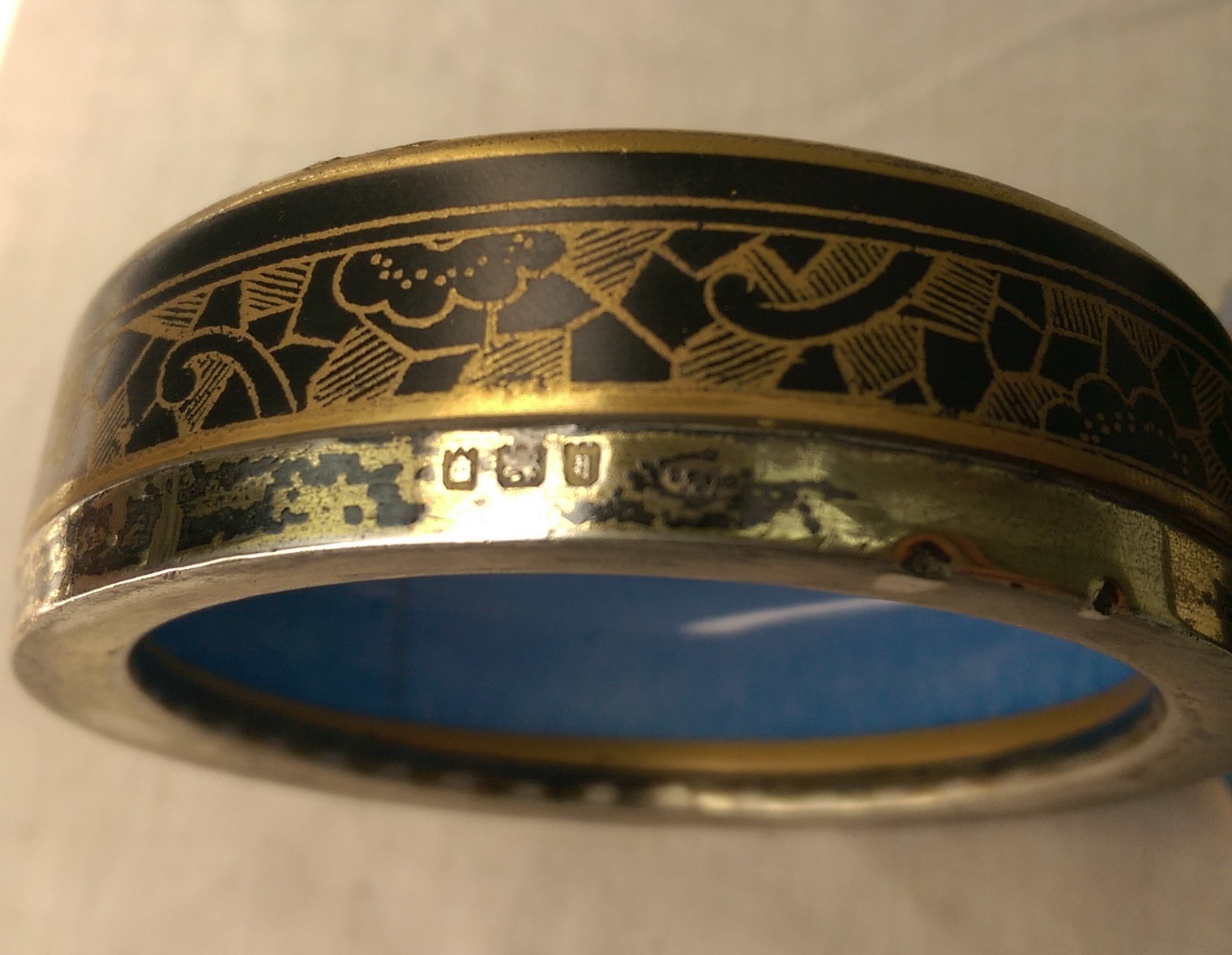 c1925 G.B. & Sons Porcelain & Sterling Silver Match Strike With Cover - Image 15