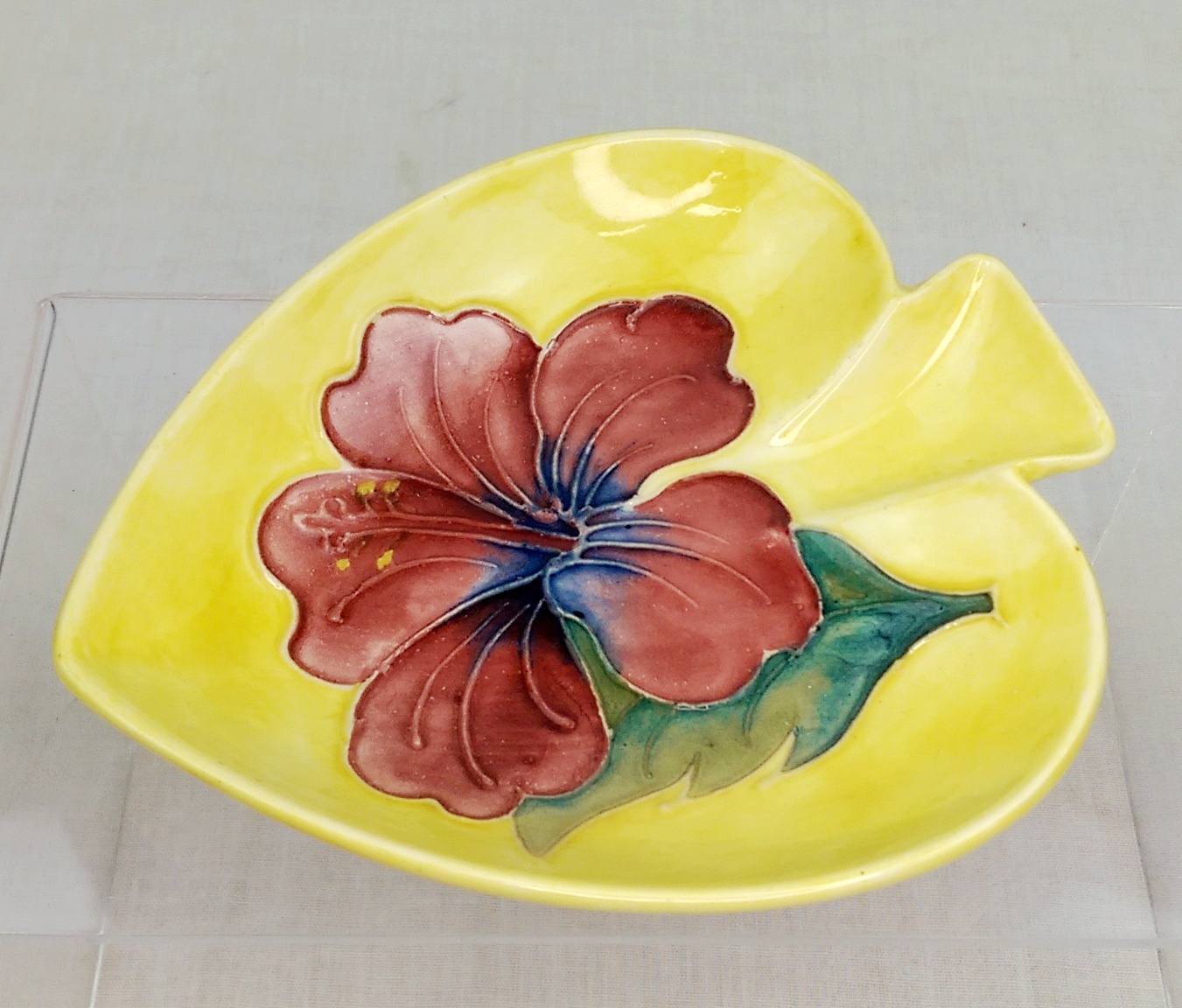 Moorcroft Yellow Hibiscus Pattern Pin Dish #1