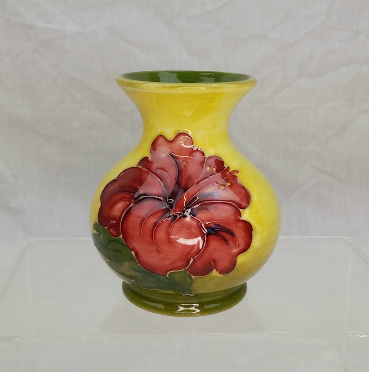 Moorcroft Yellow Hibiscus Pattern Small Vase #1